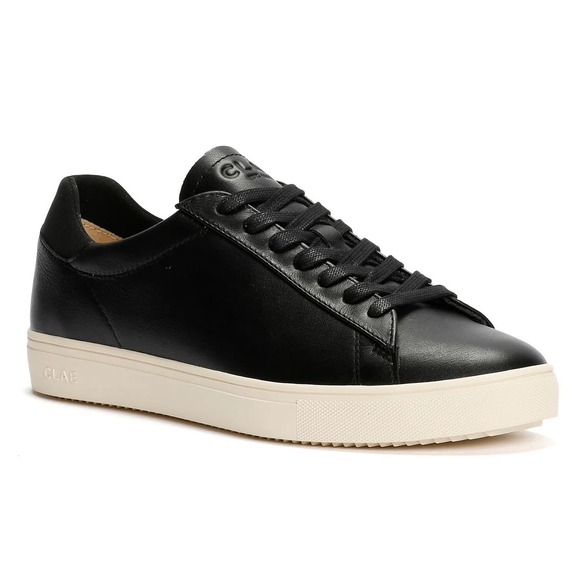 Clae Bradley Milled Leather Men's Black Trainers - Image 2