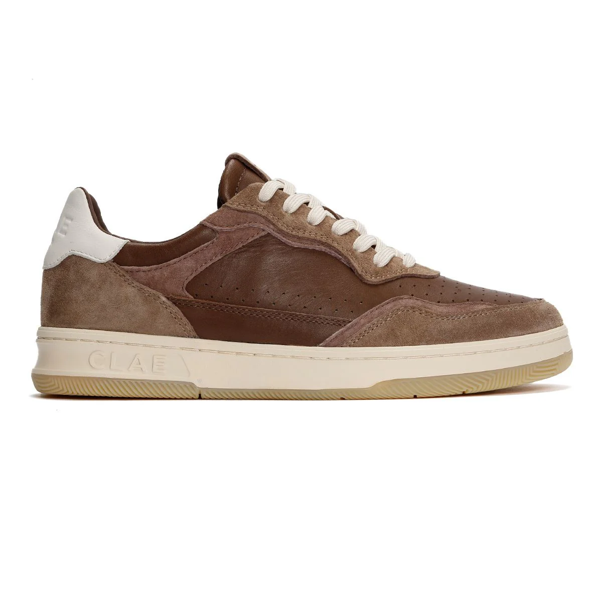 Clae Haywood Leather Men's Portabella Deep Taupe Trainers - Image 5