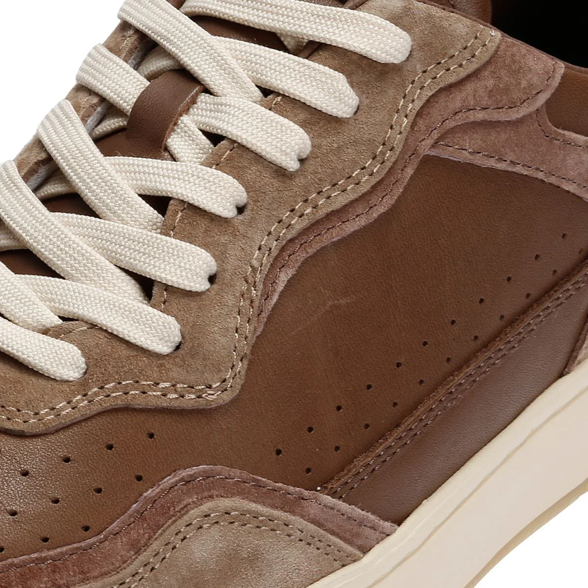 Clae Haywood Leather Men's Portabella Deep Taupe Trainers - Image 7