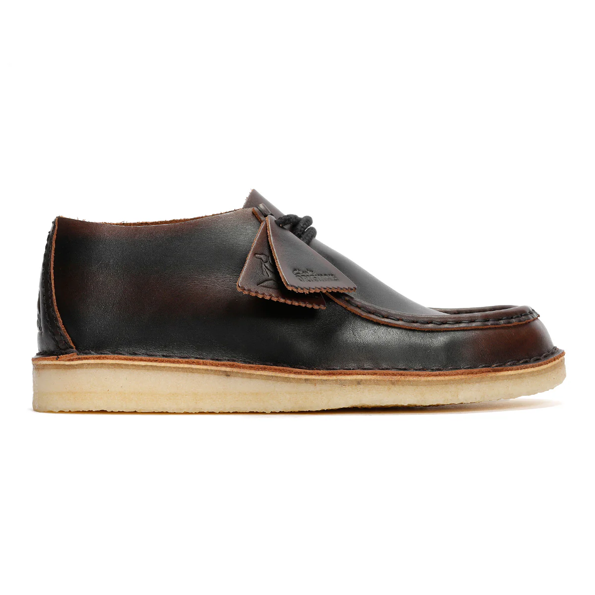 Clarks Originals Desert Nomad Leather Men's Dark Tan Shoes - Image 5
