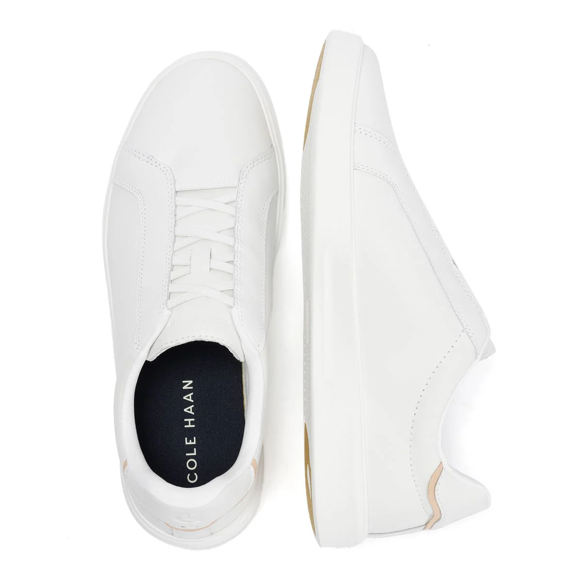 Cole Haan Grand Crosscourt Nubuck Men's Optic White/Natural Trainers - Image 8