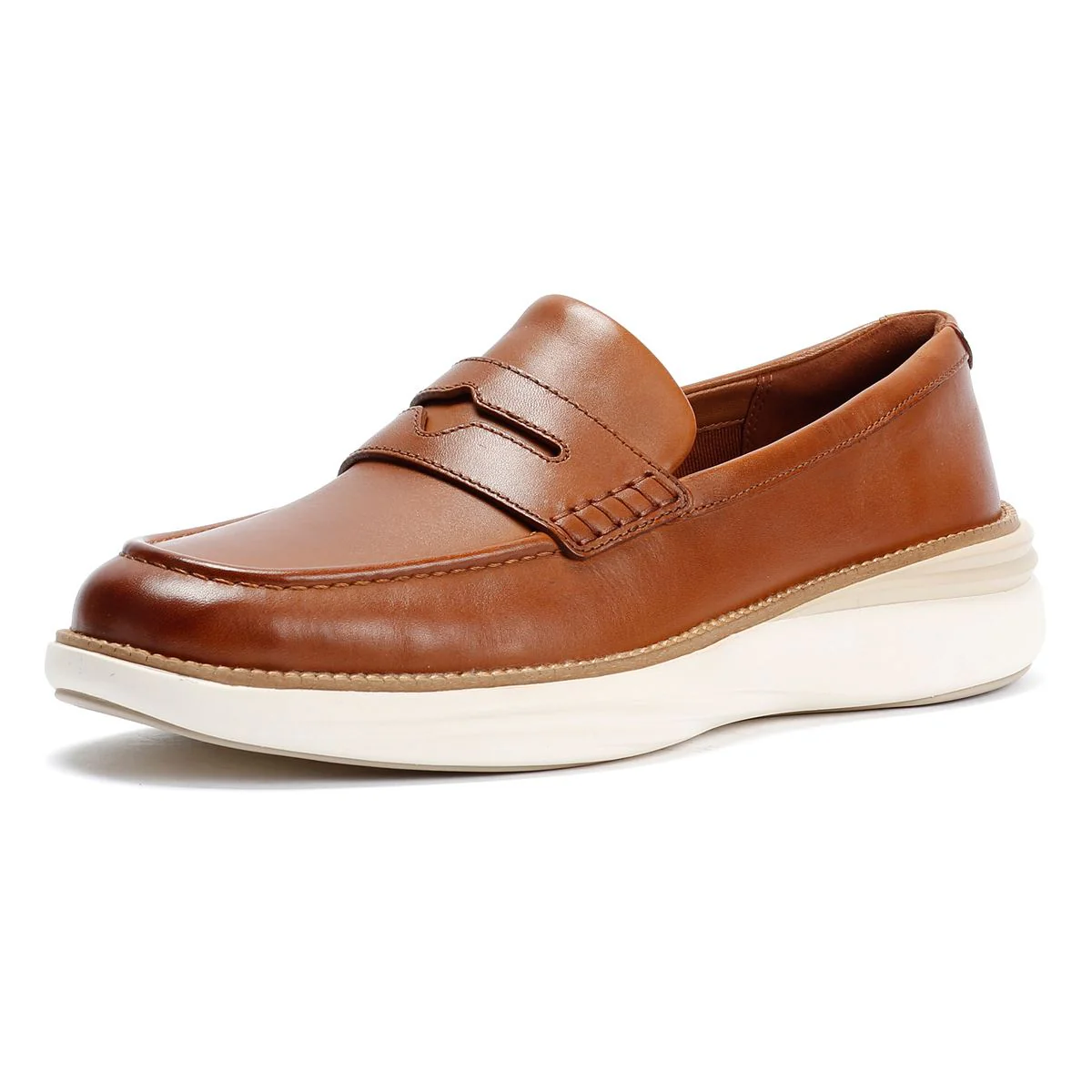 Cole Haan ØriginalGrand Horizon Leather Men's Tan Penny Loafers - Image 3