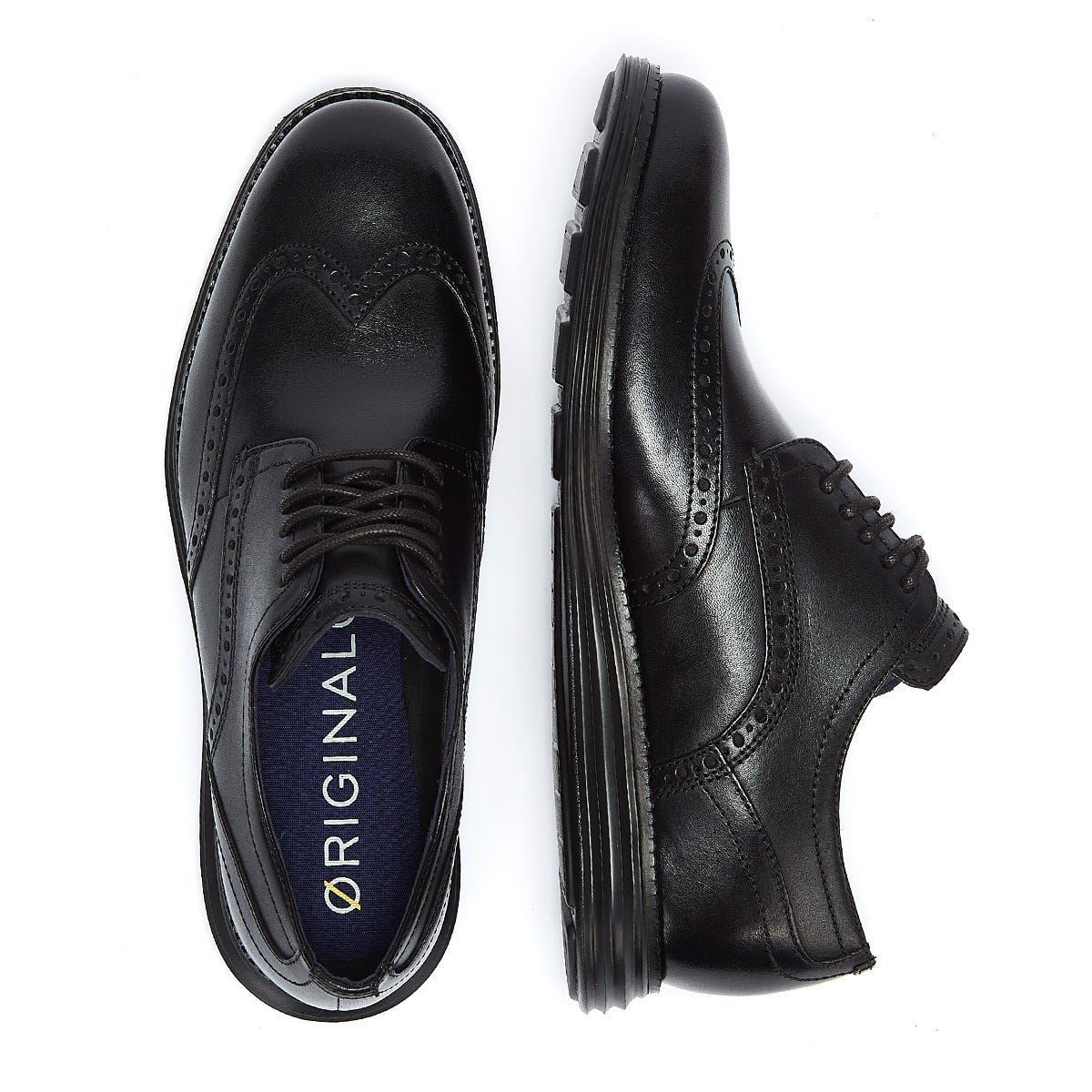 Cole Haan ØriginalGrand Wingtip Oxford Leather Men's Black Shoes - Image 3