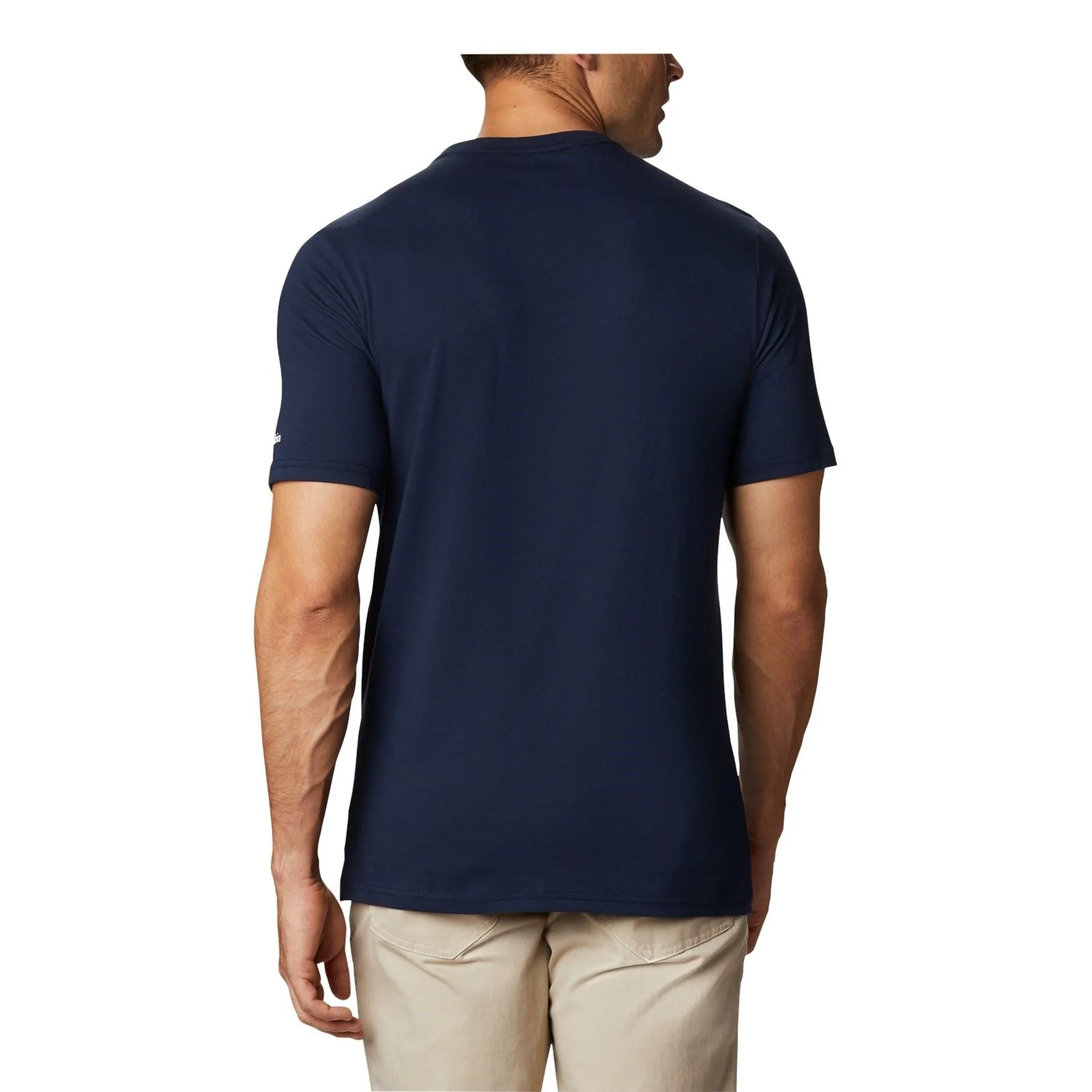 Columbia CSC Basic Logo Short Sleeve Cotton Men's Blue Short Sleeve T-Shirts - Image 4