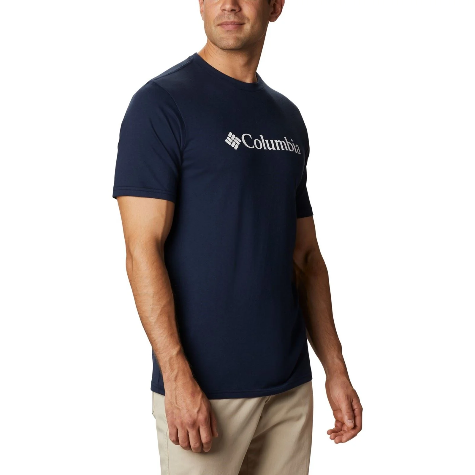 Columbia CSC Basic Logo Short Sleeve Cotton Men's Blue Short Sleeve T-Shirts - Image 5