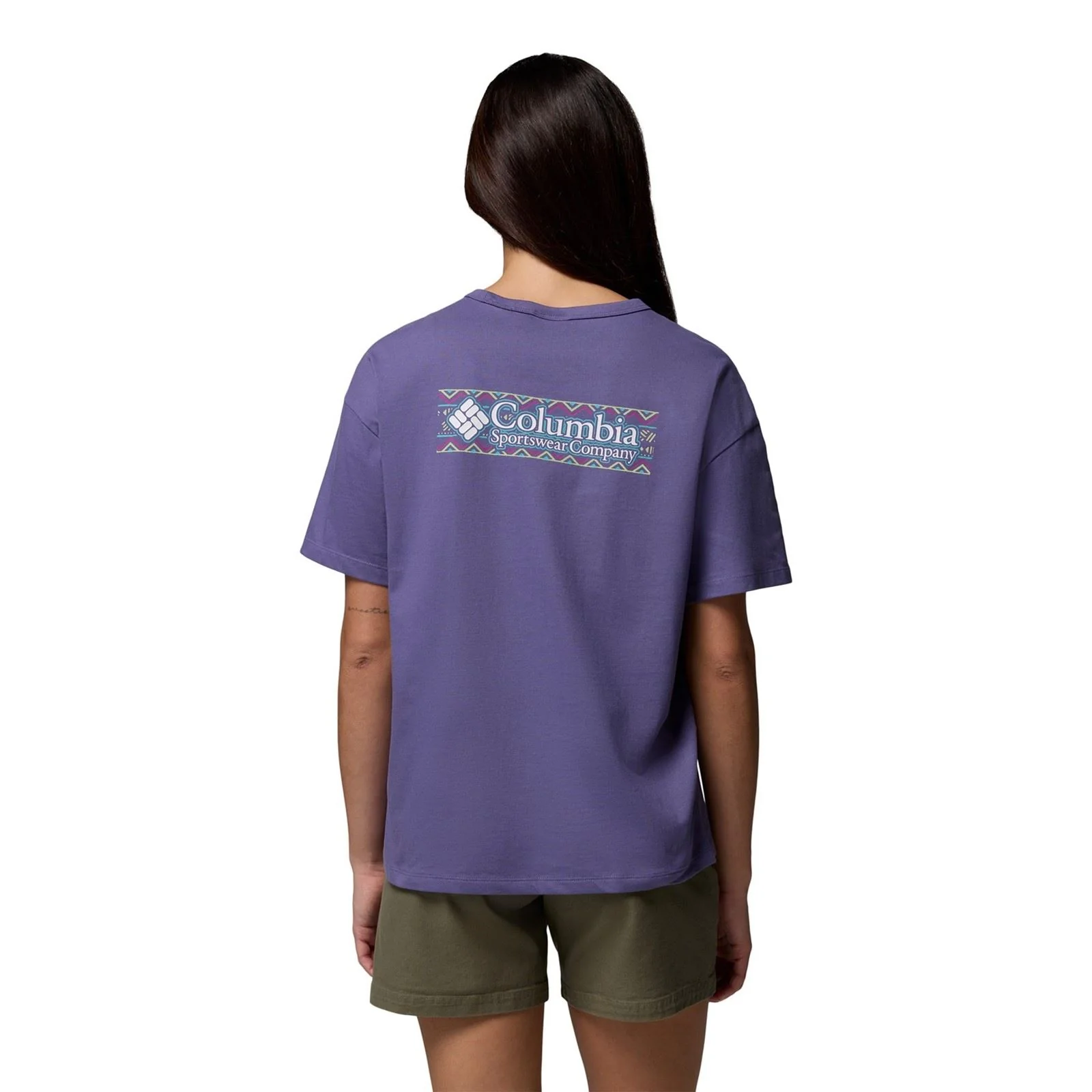 Columbia CSC Heavyweight Graphic Tee Cotton Women's Purple T-Shirt - Image 2