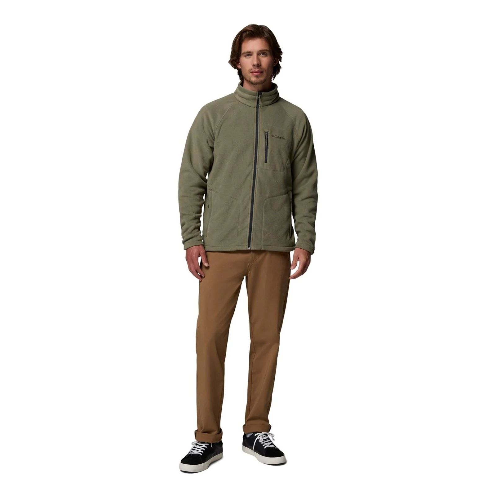 Columbia Fast Trek II Full Zip Men's Green Fleece Jacket - Image 4