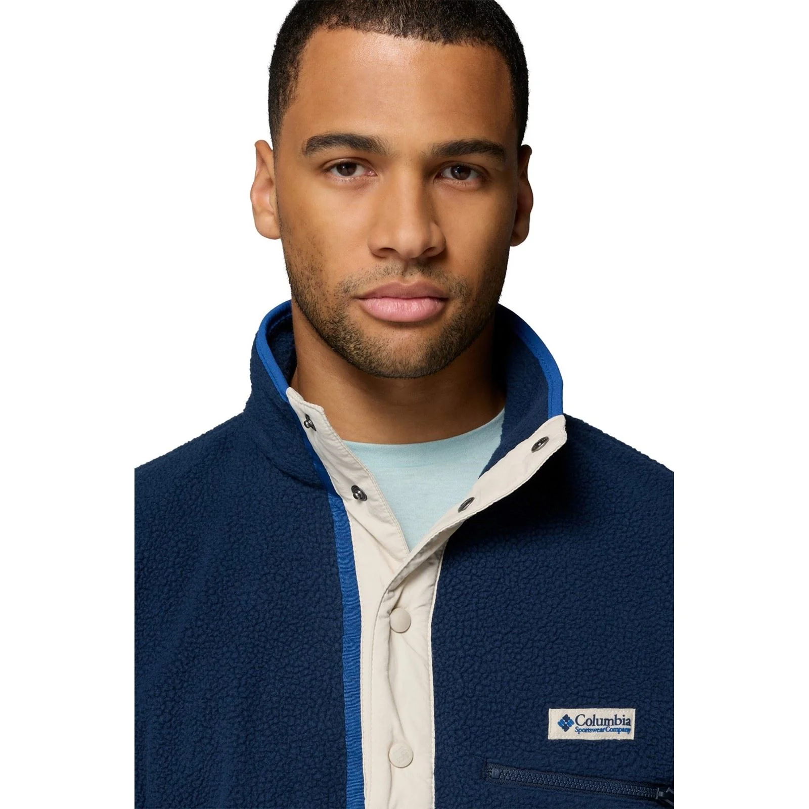Columbia Helvetia II Half Snap Men's Blue Fleece Jacket - Image 5