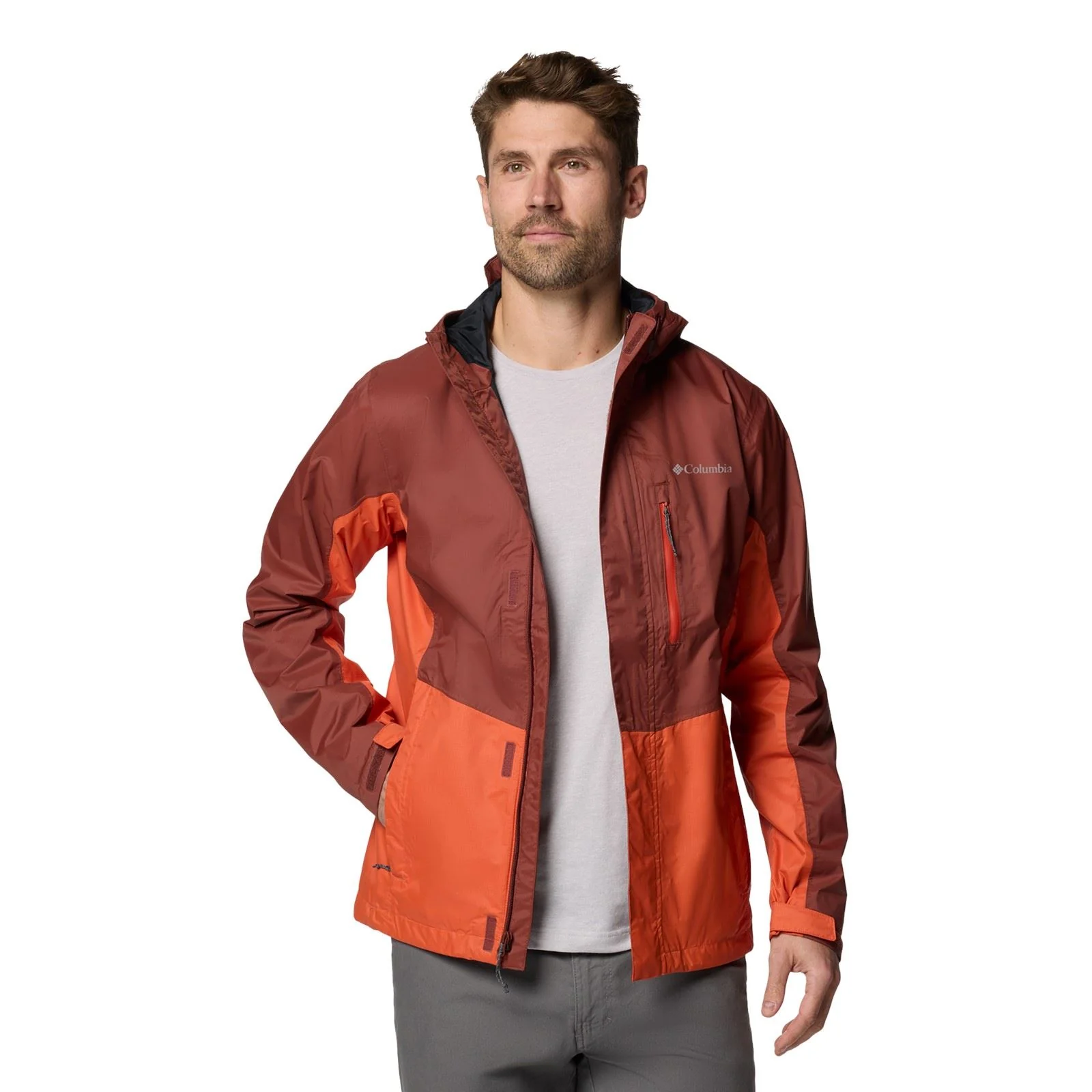 Columbia Pouring Adventure III Jacket Men's Red Rain Jacket - Image 7