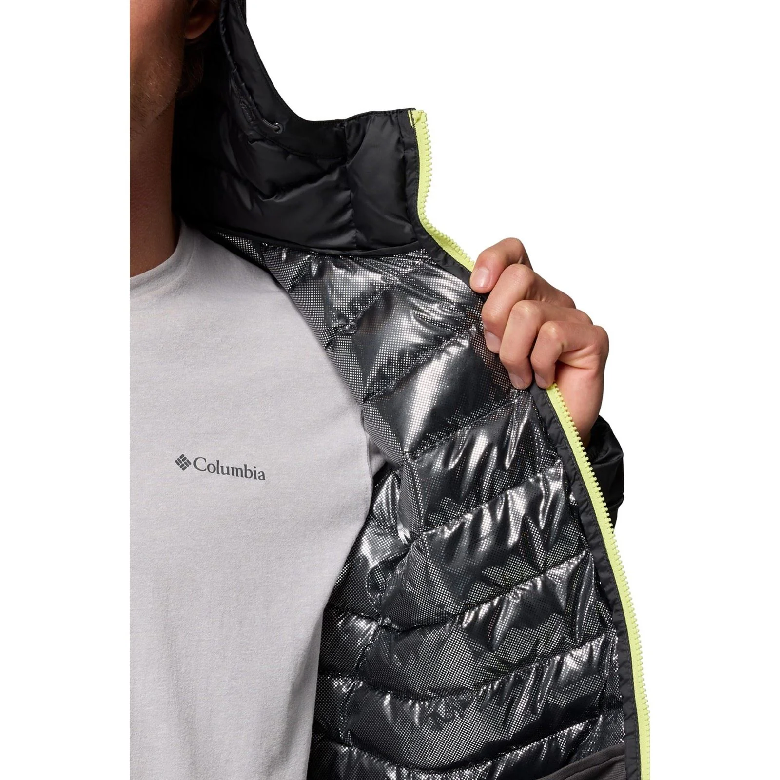 Columbia Powder Lite II Hooded Jacket Men's Blue Puffer Jacket - Image 5