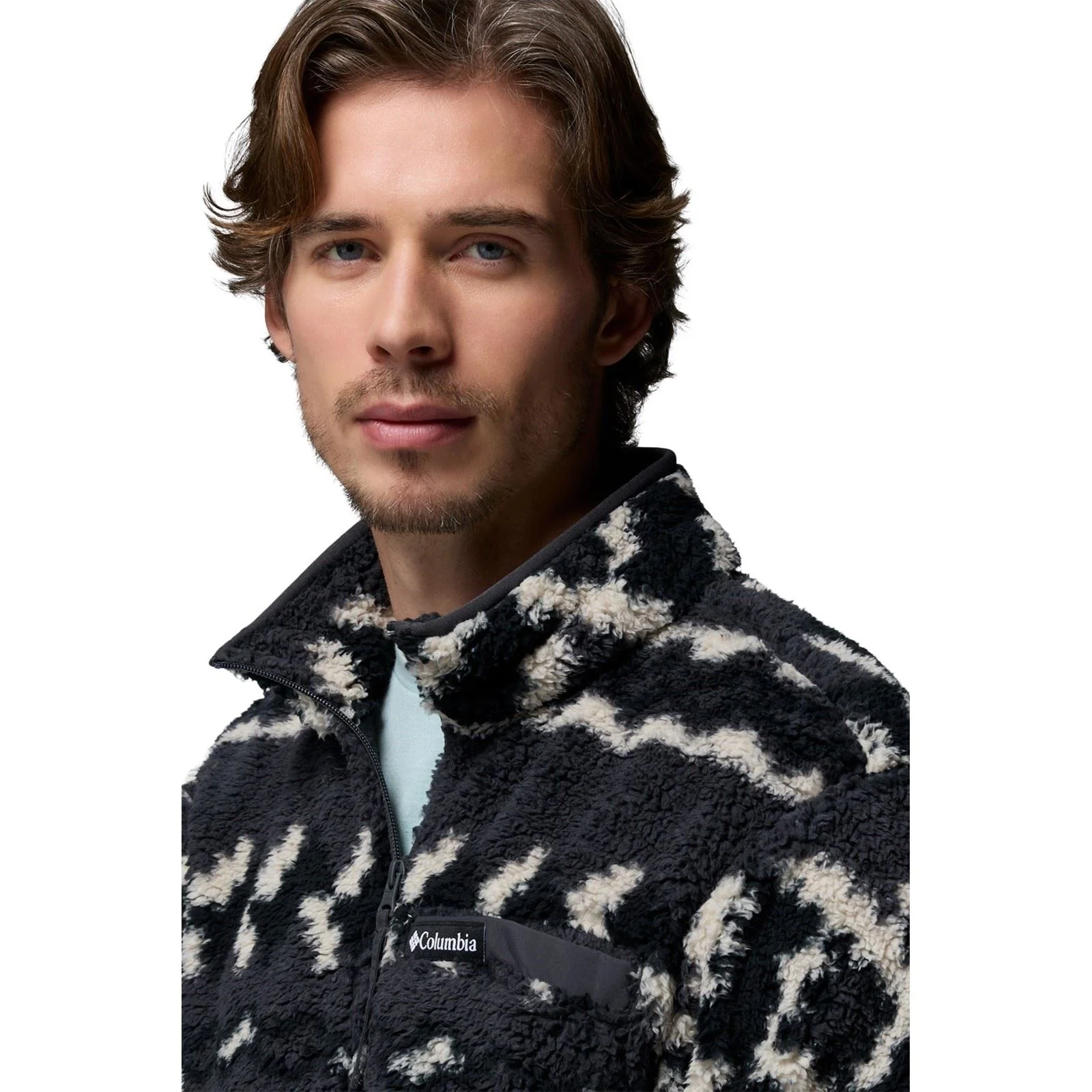 Columbia Rugged Ridge High Pile Half Zip Men's Black Fleece Pullover - Image 5