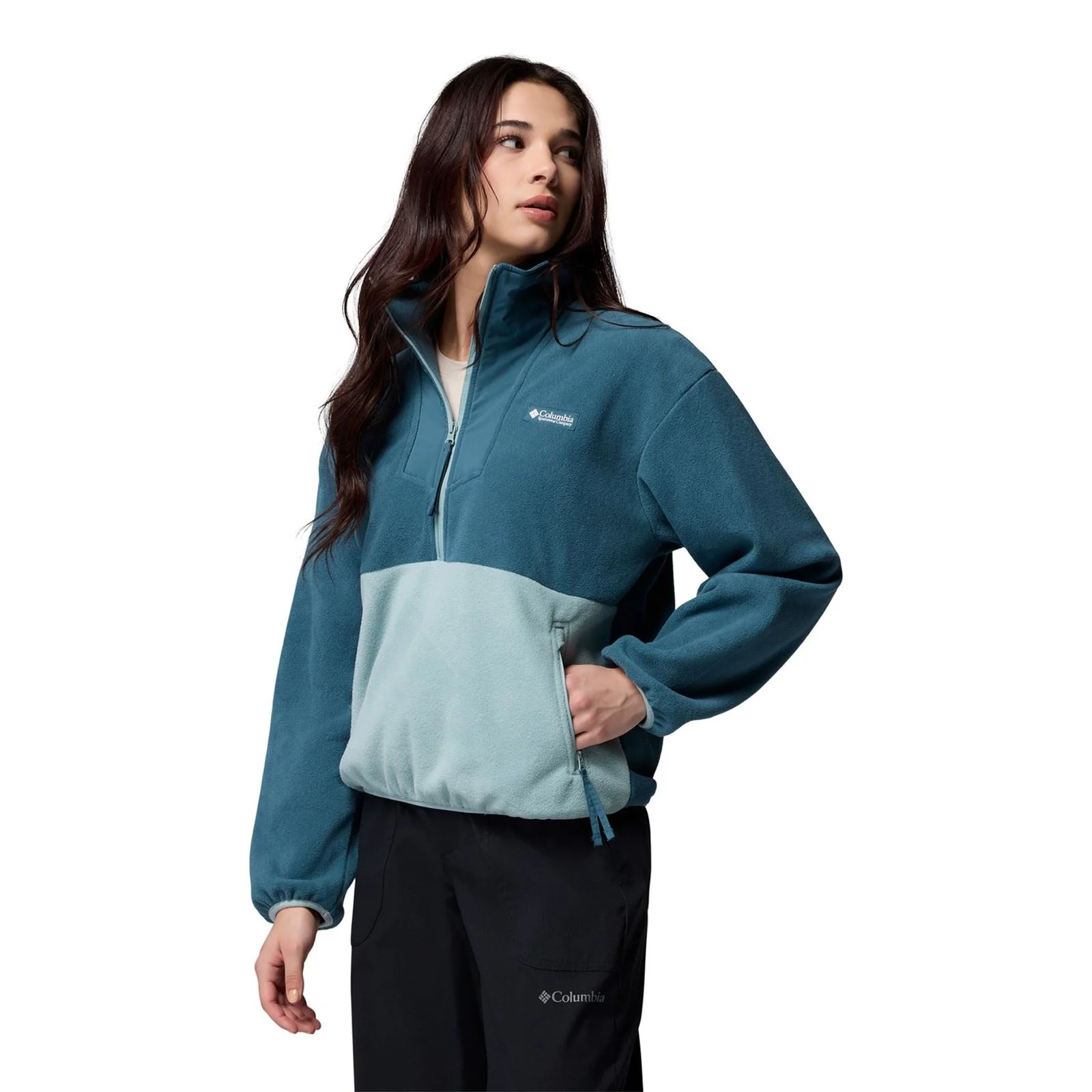 Columbia Sequoia Grove 1/2 Zip Women's Blue Fleece Jackets - Image 3
