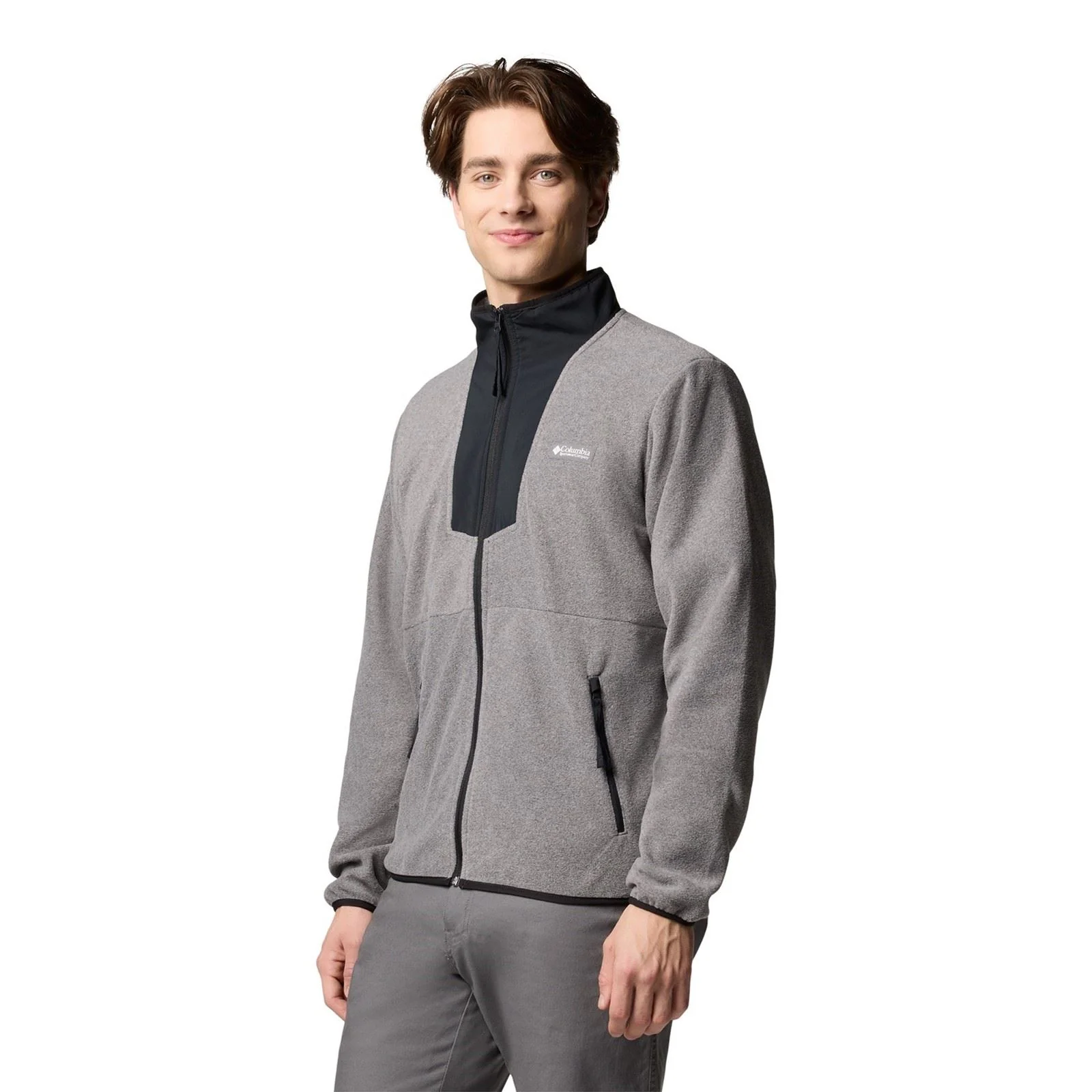 Columbia Sequoia Grove Full Zip Men's Grey Fleece Jacket - Image 3