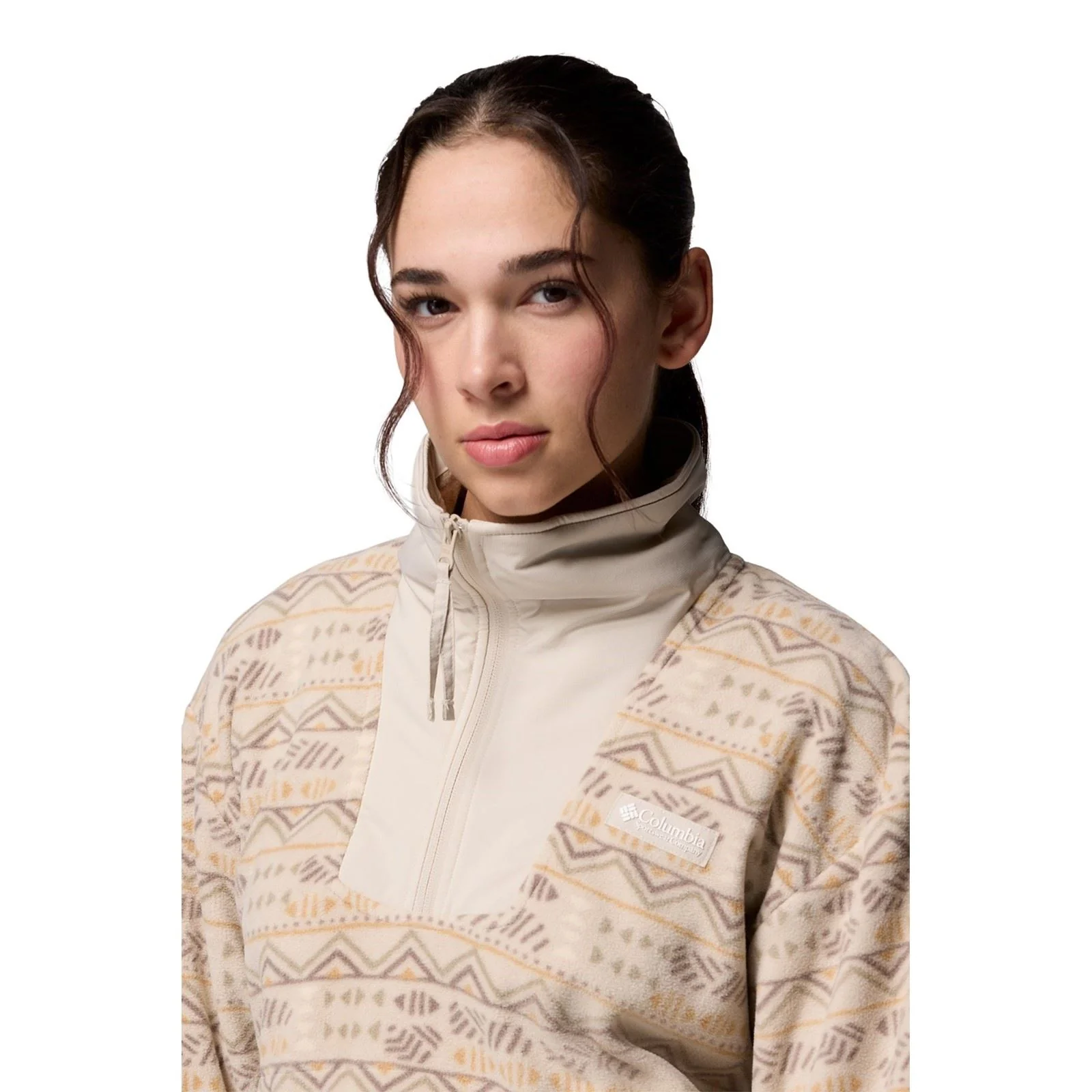 Columbia Sequoia Grove Printed Half Zip Polyester Women's Brown Pullover - Image 3