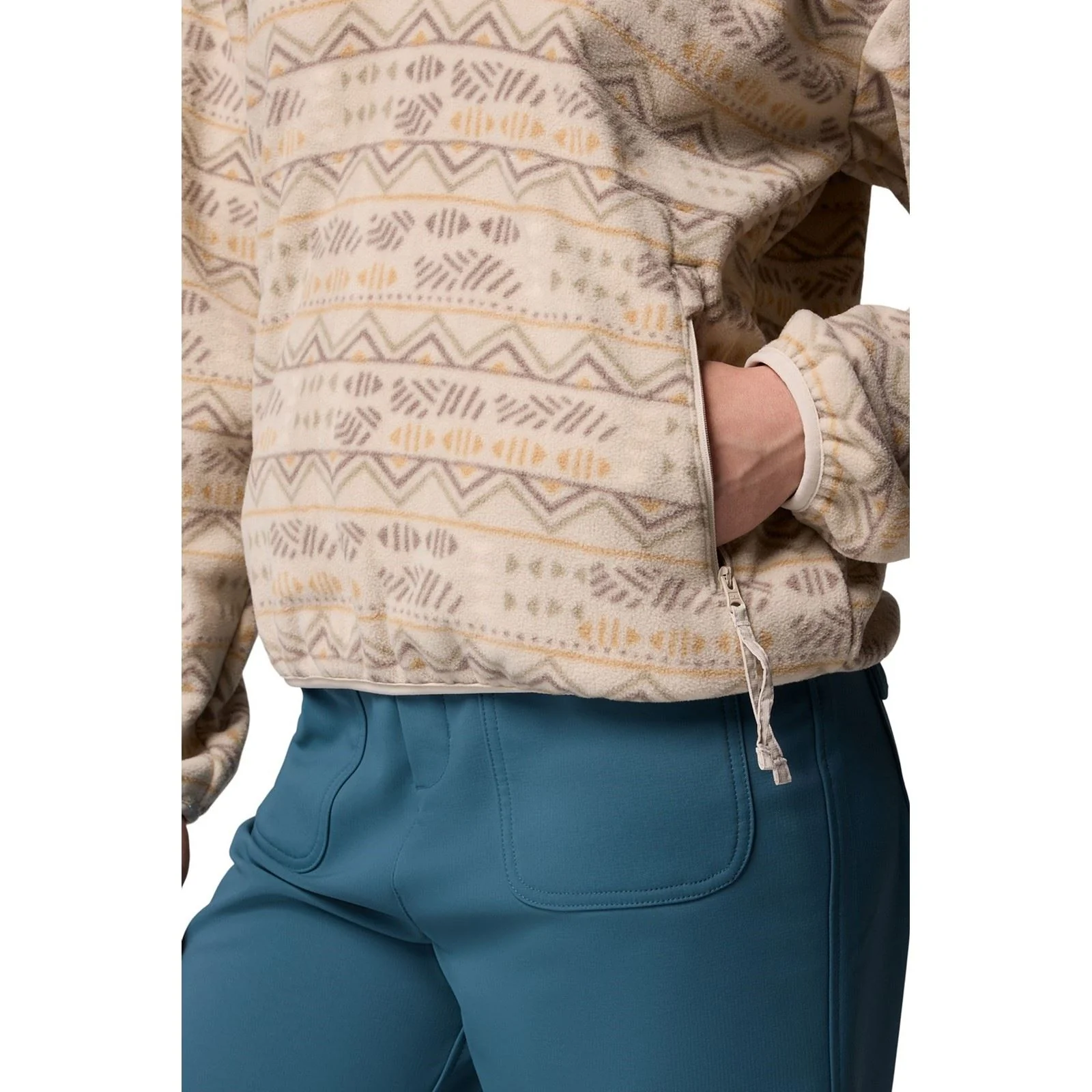 Columbia Sequoia Grove Printed Half Zip Polyester Women's Brown Pullover - Image 5