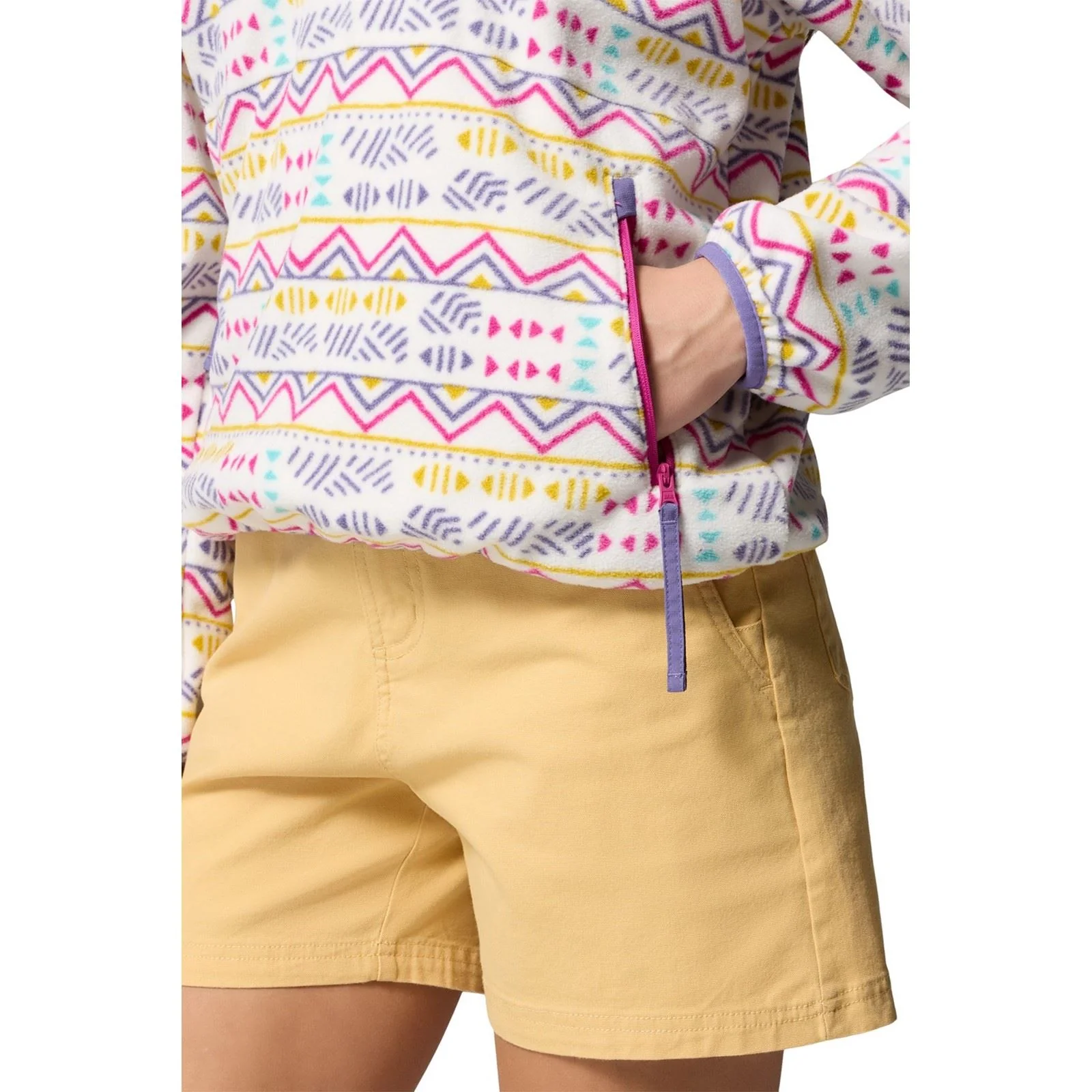 Columbia Sequoia Grove Printed Half Zip Polyester Women's White Fleece Pullover - Image 6