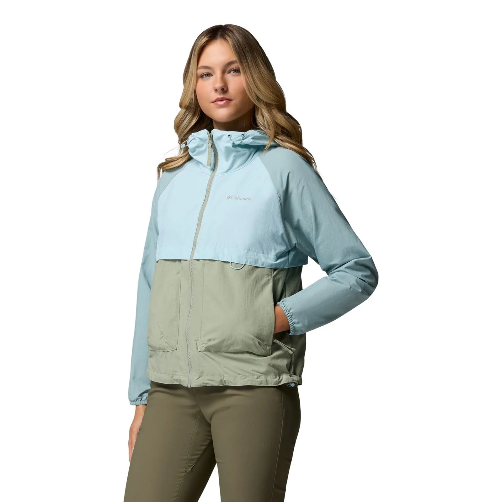 Columbia Spire Valley Women's Green Windbreaker Jackets - Image 3