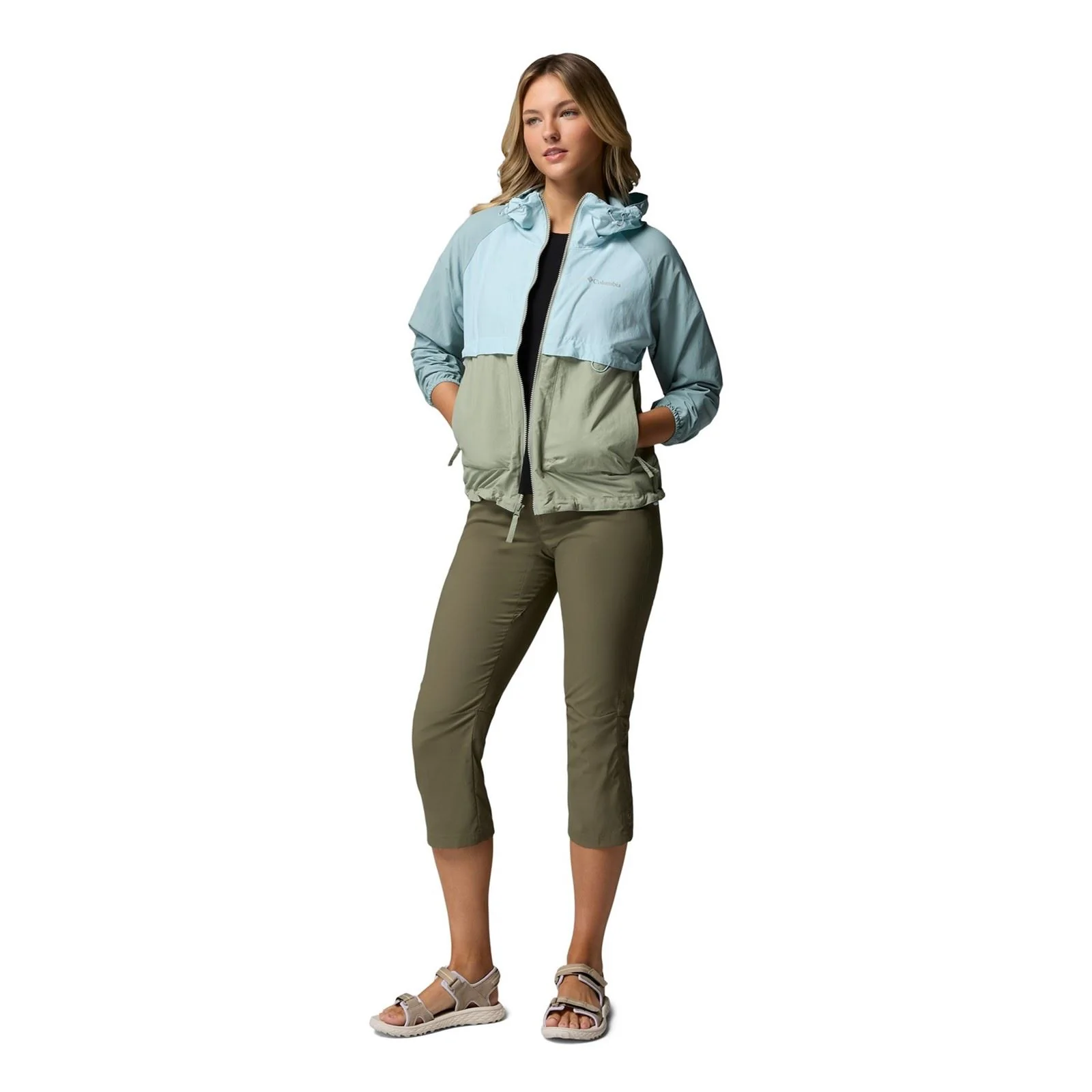 Columbia Spire Valley Women's Green Windbreaker Jackets - Image 4