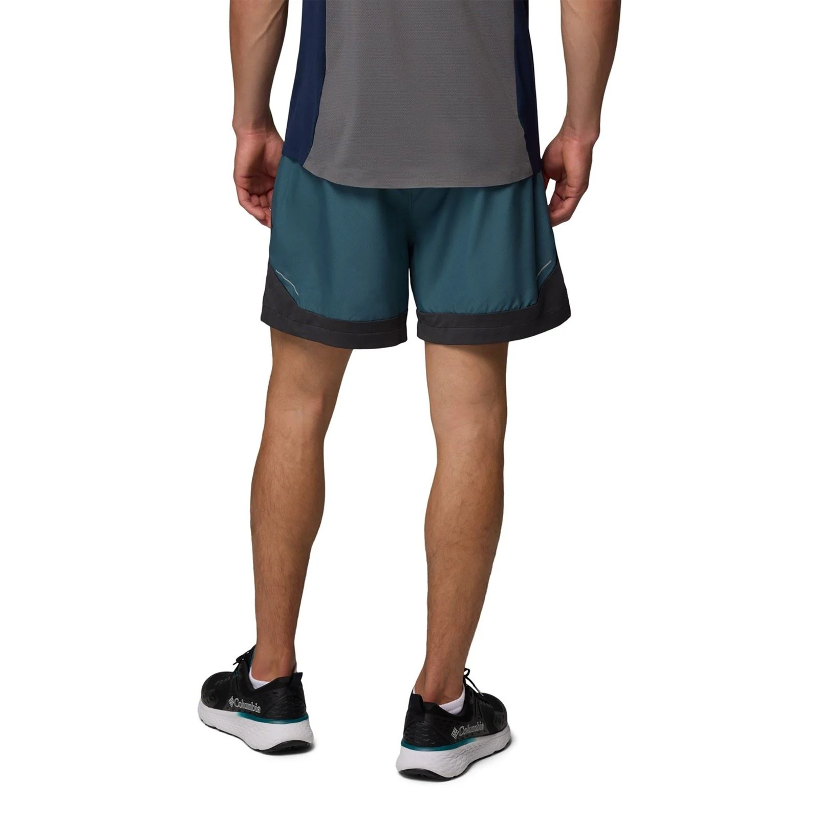 Columbia Three Pitch Polyester Men's Blue Activewear Shorts - Image 2