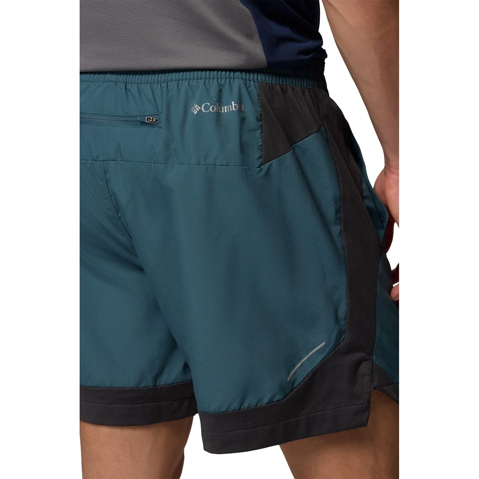 Columbia Three Pitch Polyester Men's Blue Activewear Shorts - Image 6
