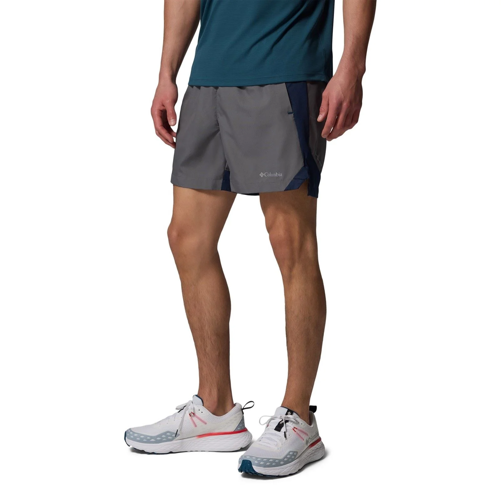 Columbia Three Pitch Polyester Men's Grey Activewear Shorts - Image 3