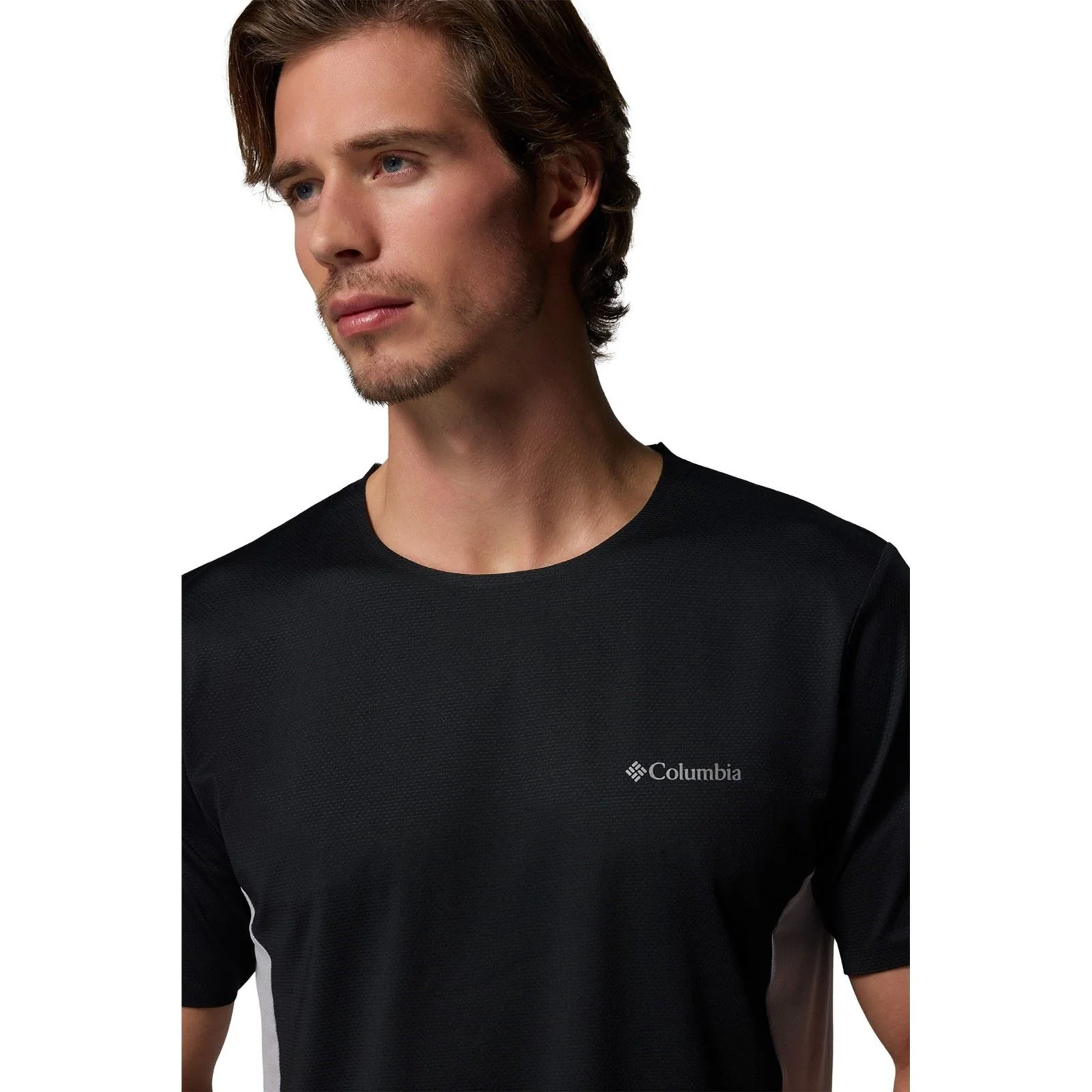 Columbia Three Pitch SS Crew Polyester Men's Black Activewear T-Shirts - Image 5