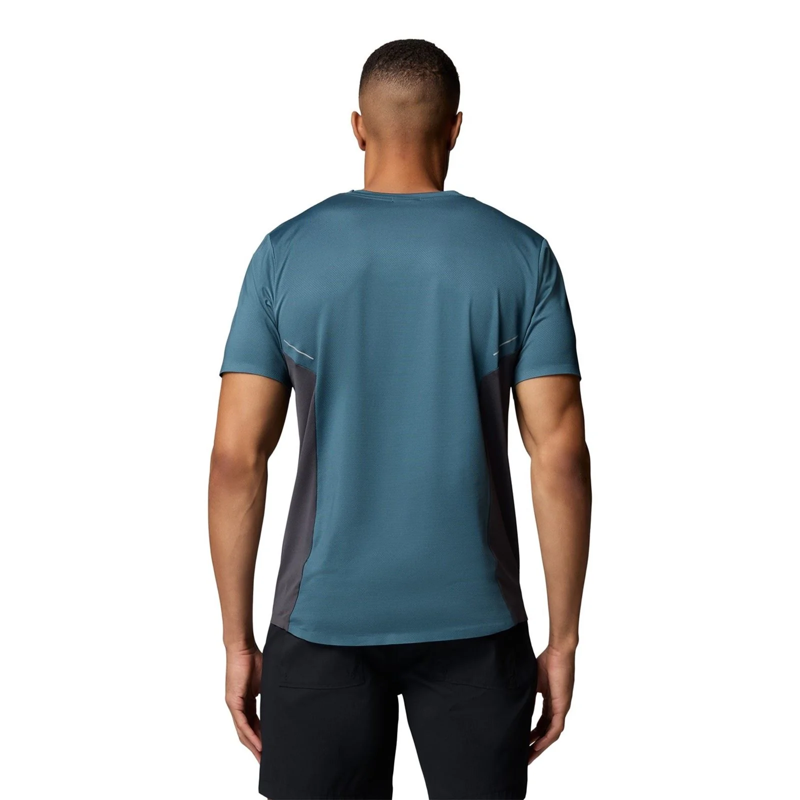Columbia Three Pitch SS Crew Polyester Men's Blue Activewear T-Shirts - Image 2