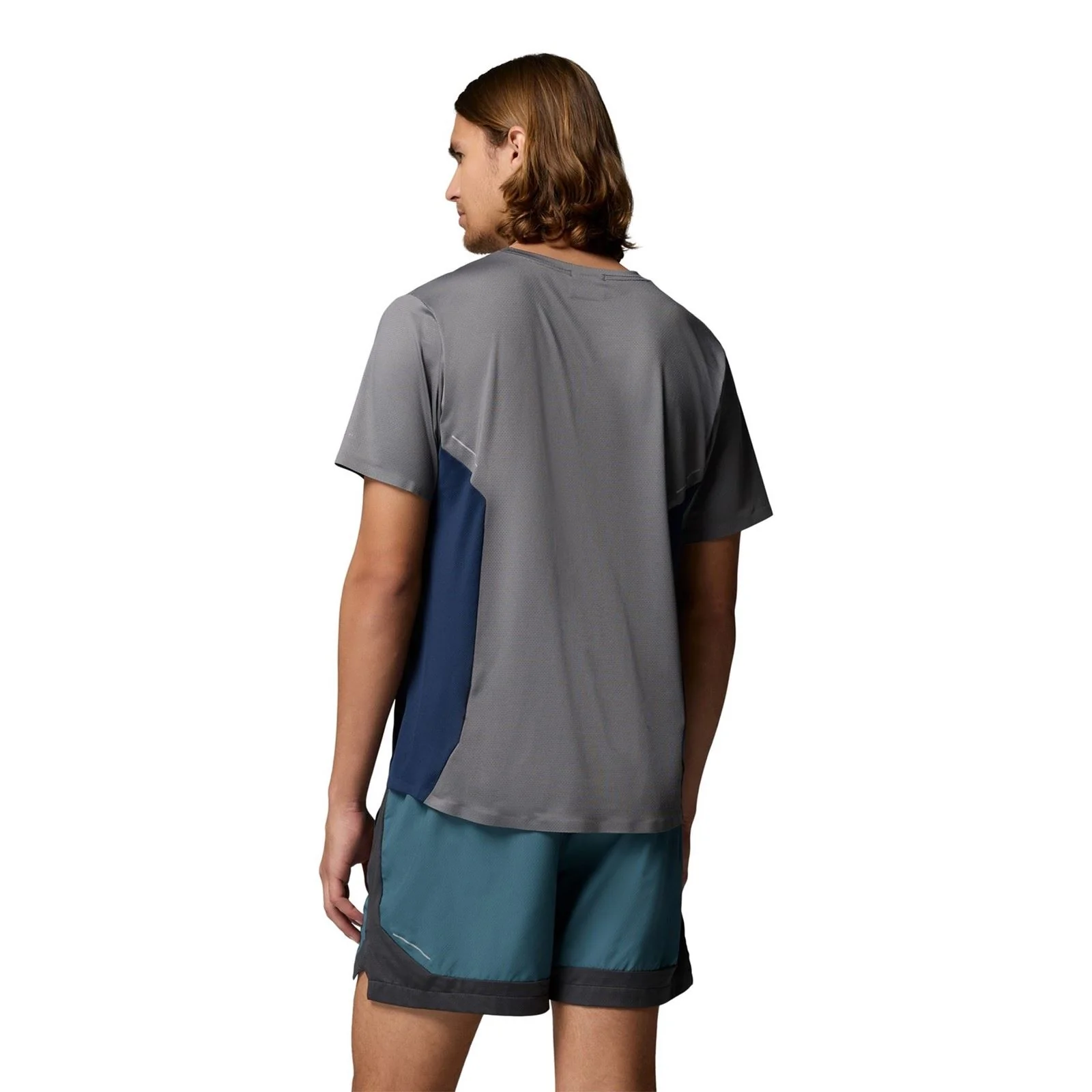 Columbia Three Pitch SS Crew Polyester Men's Grey Activewear T-Shirts - Image 2