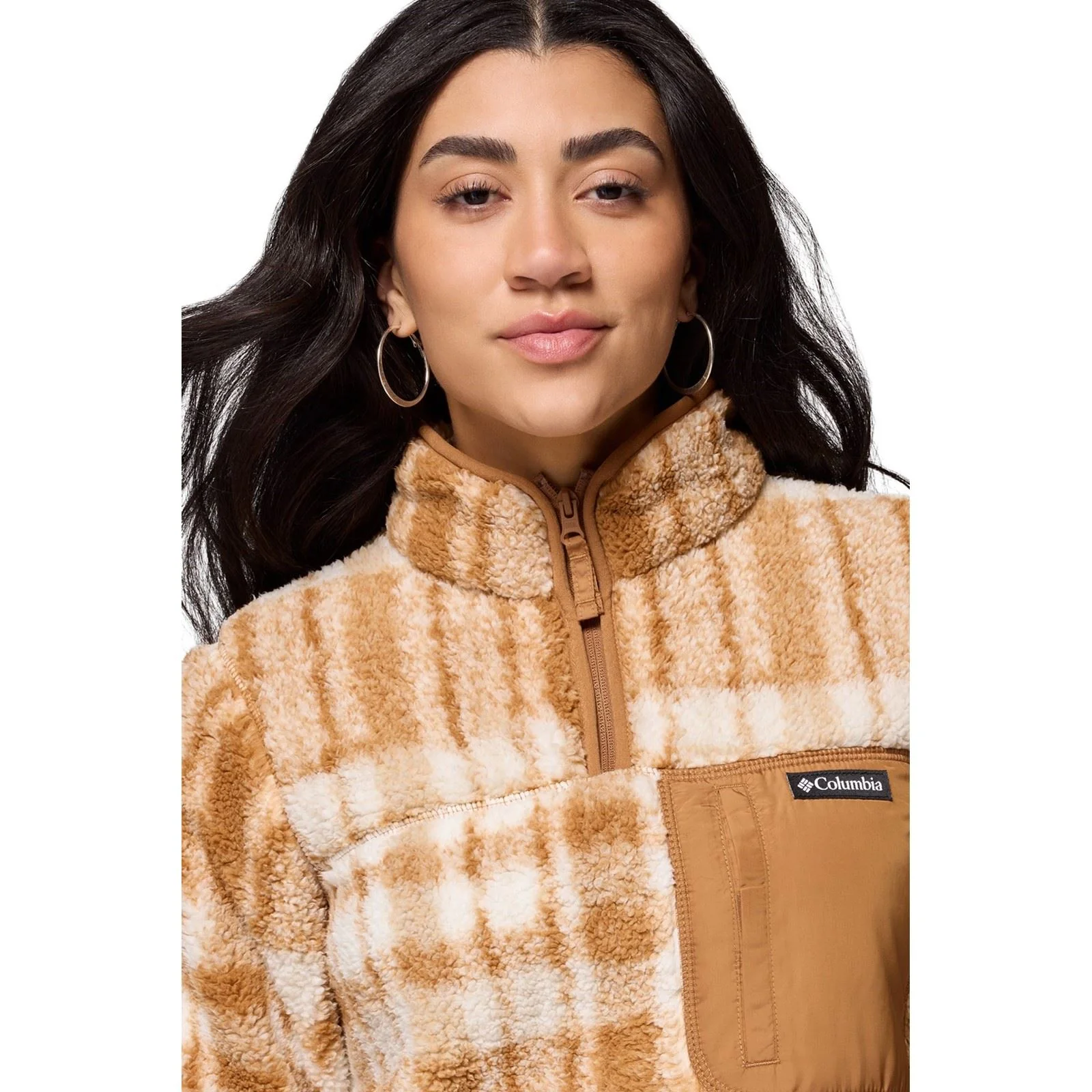 Columbia West Bend 1/4 Zip II Polyester Women's Brown Pullover - Image 8