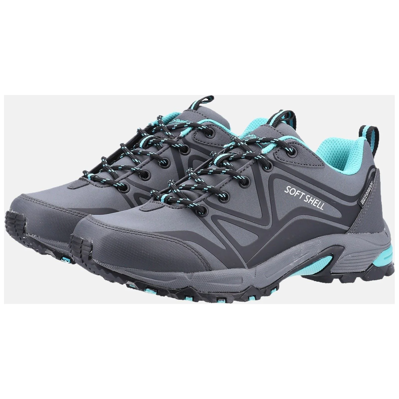 Cotswold Women's Abbeydale Low Hiker in Grey/Black/Aqua - Image 8