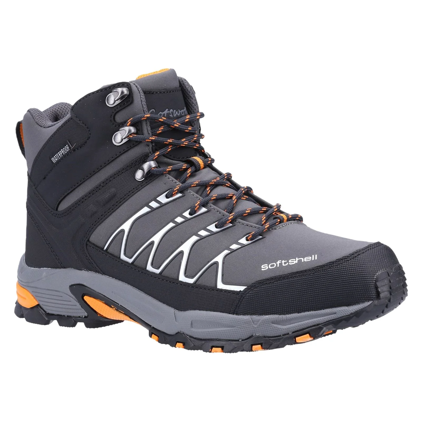 Cotswold Men's Abbeydale Mid Hiker in Grey/Orange - Image 5