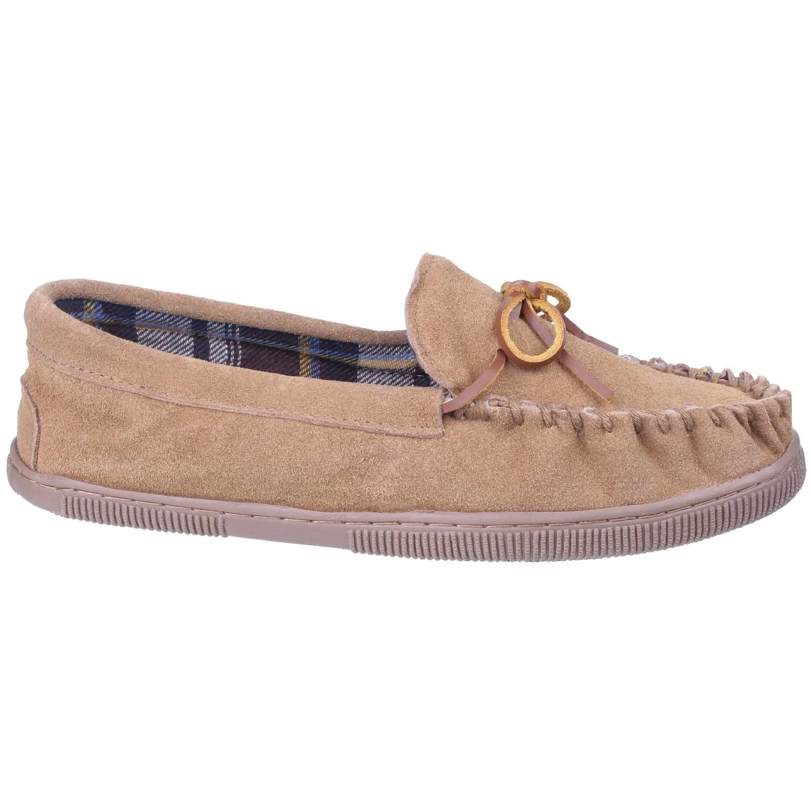Cotswold Men's Alberta Moccasin Slipper in Beige - Image 5
