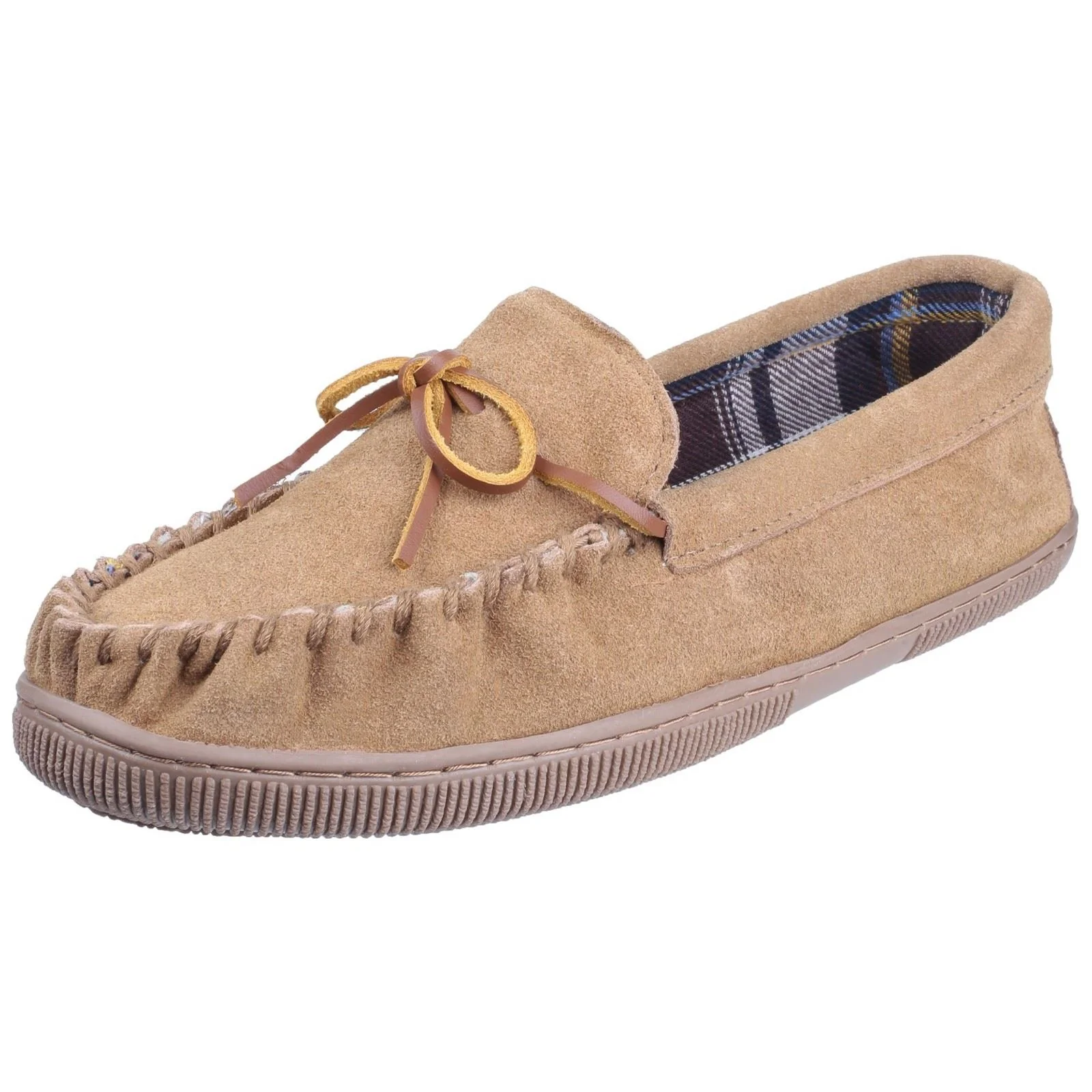 Cotswold Men's Alberta Moccasin Slipper in Beige - Image 6