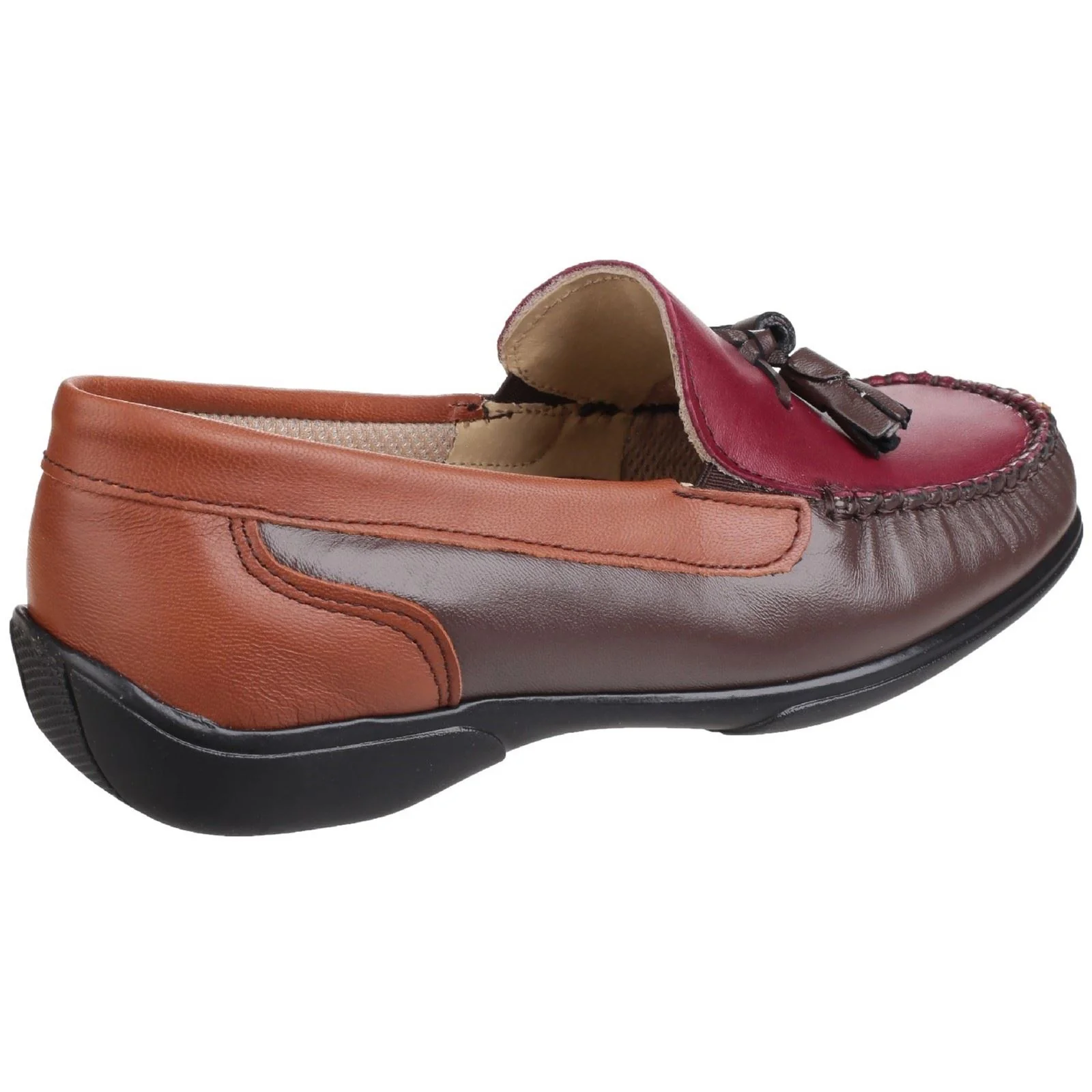 Cotswold Women's Biddlestone Loafer Shoe in Chestnut/Tan/Wine - Image 2