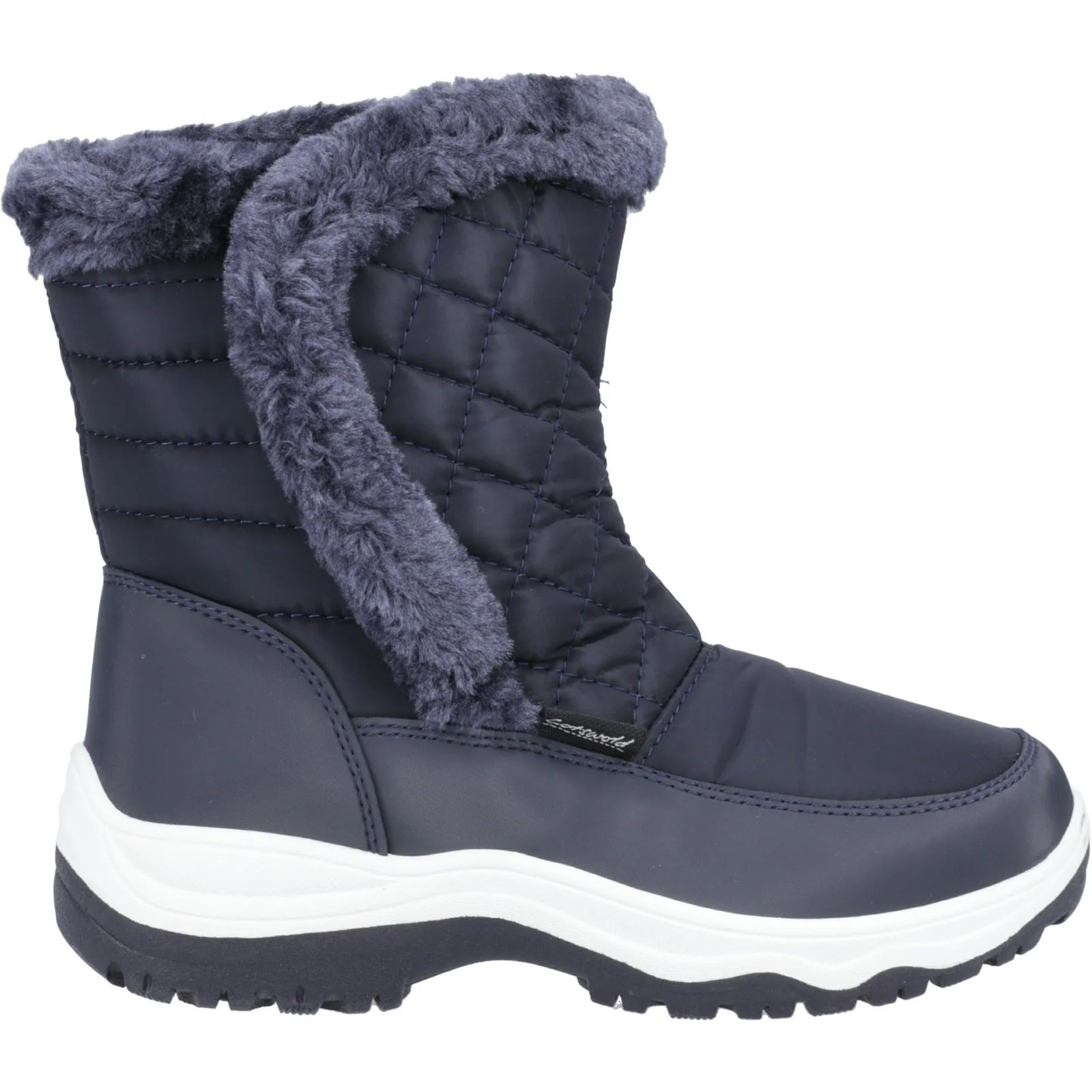 Cotswold Butterrow Textile Women's Navy Winter Mid Calf Boots - Image 5