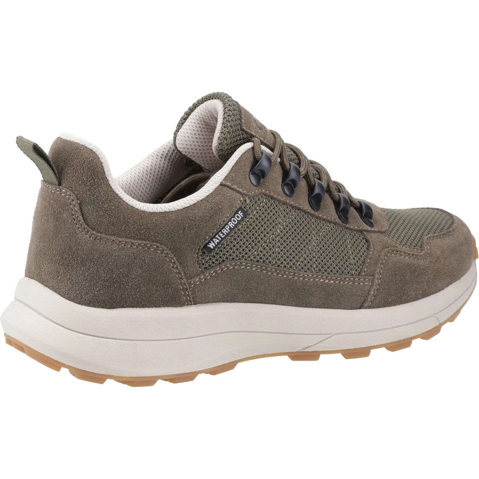 Cotswold Elmfield Suede Mesh Men's Khaki Trainers - Image 2
