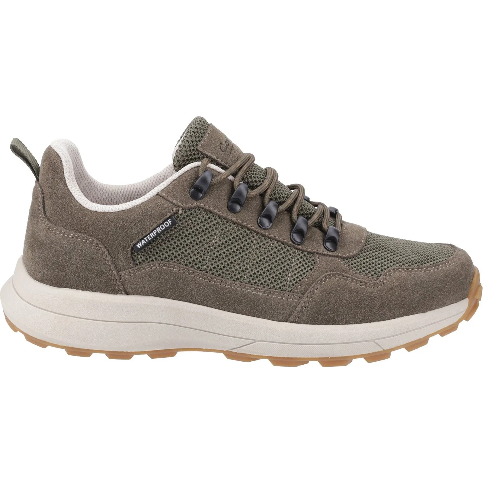 Cotswold Elmfield Suede Mesh Men's Khaki Trainers - Image 5