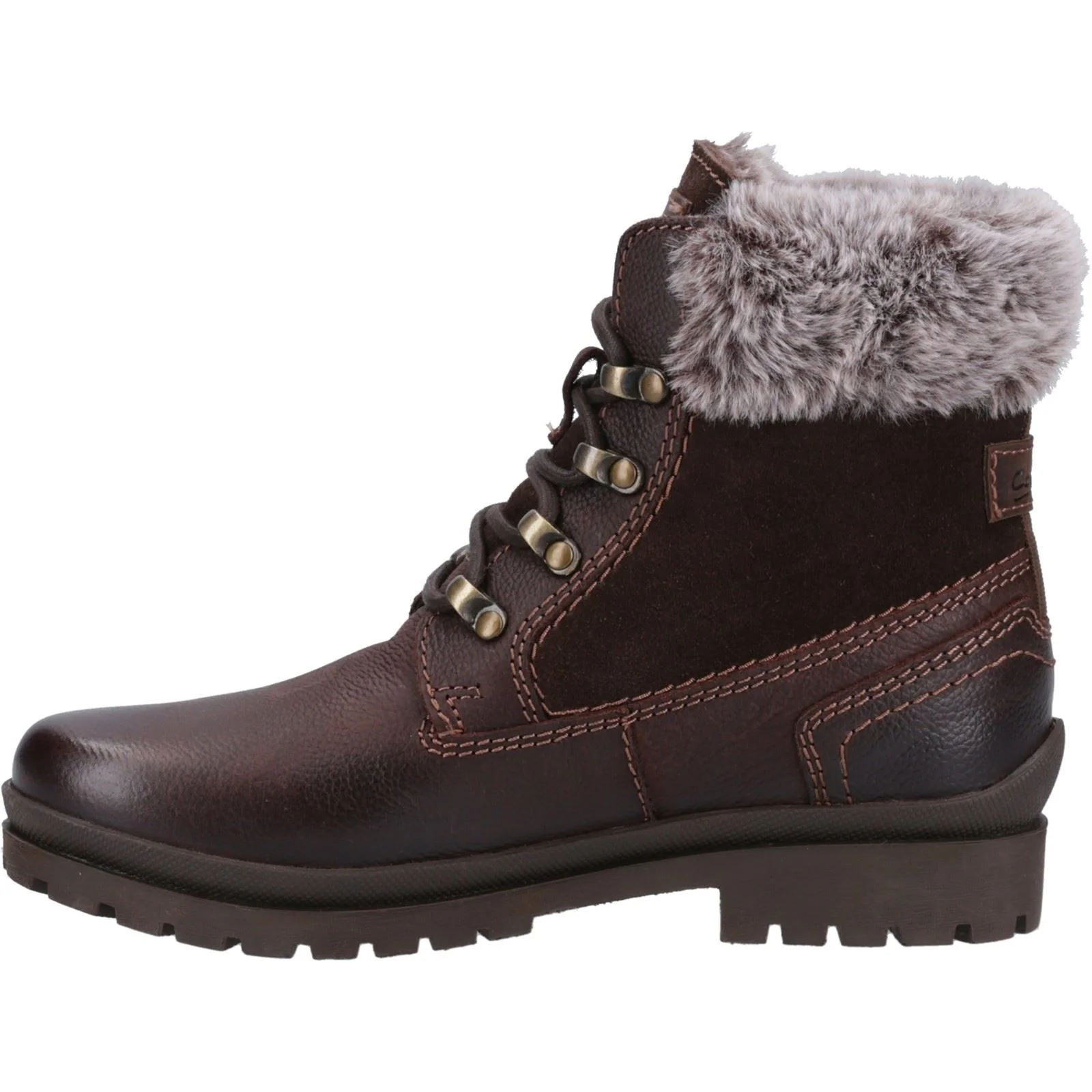 Cotswold Evenlode Leather Women's Brown Winter Ankle Boots - Image 4