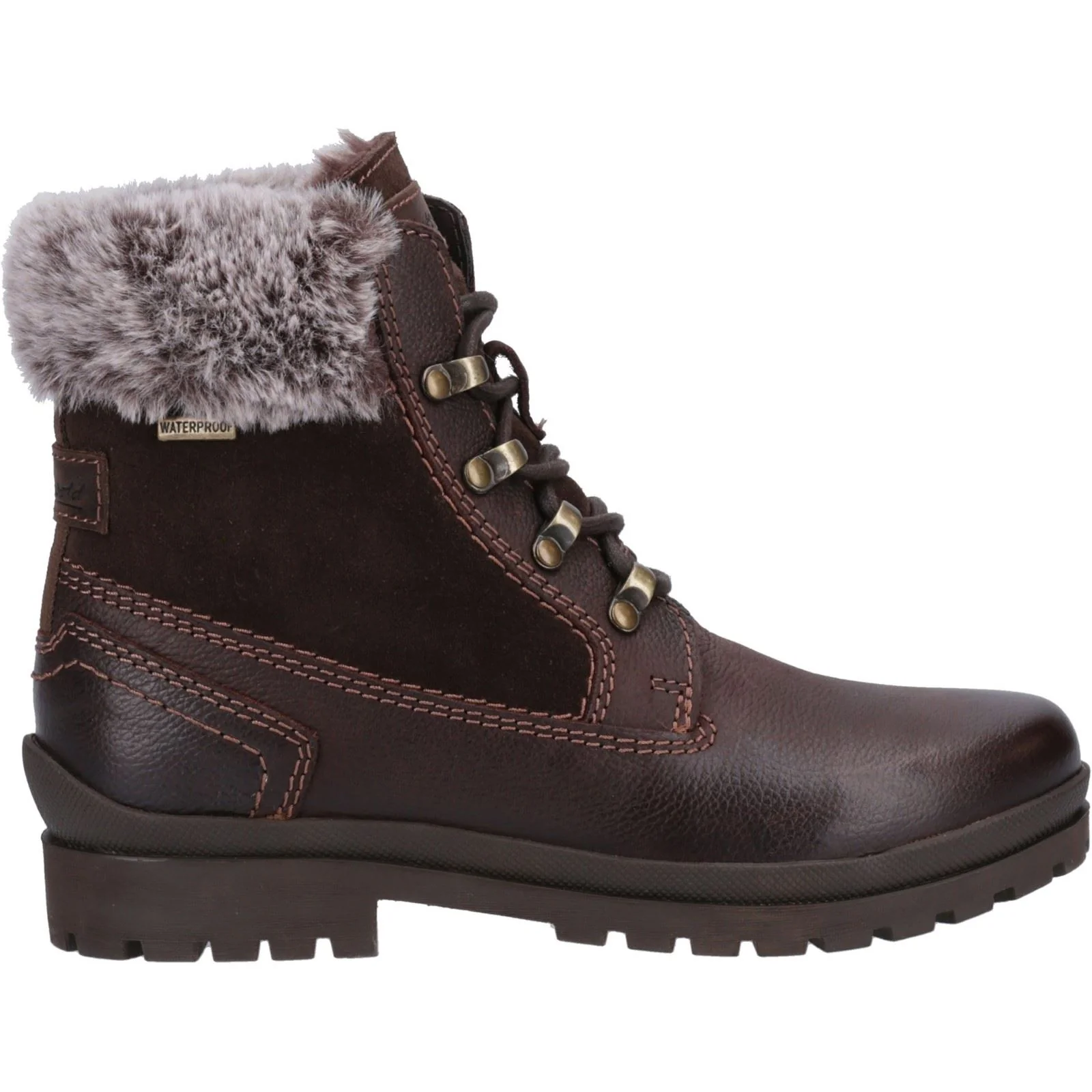 Cotswold Evenlode Leather Women's Brown Winter Ankle Boots - Image 5