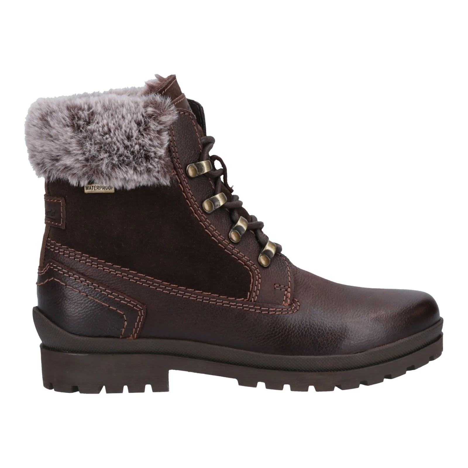 Cotswold Evenlode Leather Women's Brown Winter Ankle Boots - Image 9