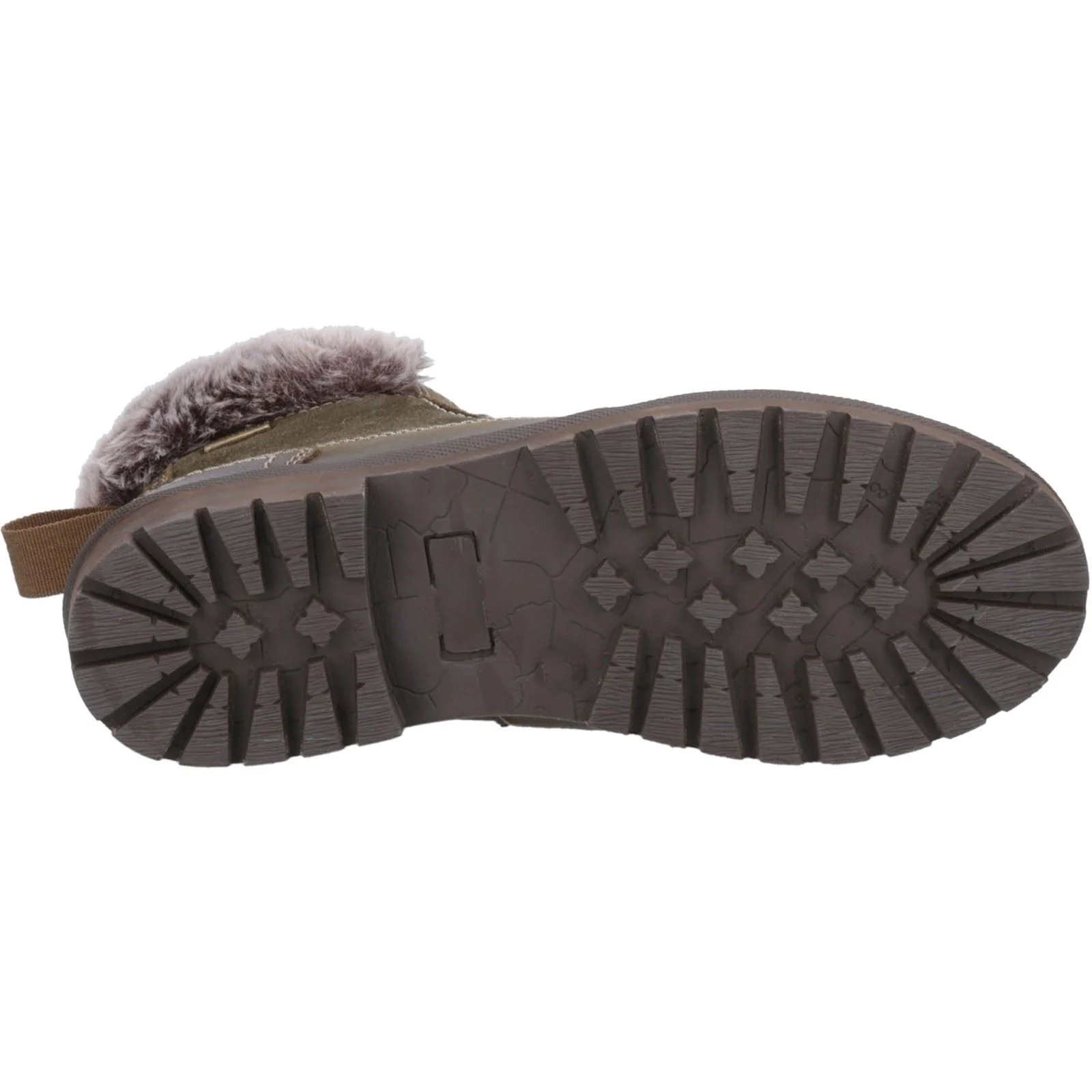 Cotswold Evenlode Leather Women's Khaki Winter Ankle Boots - Image 3