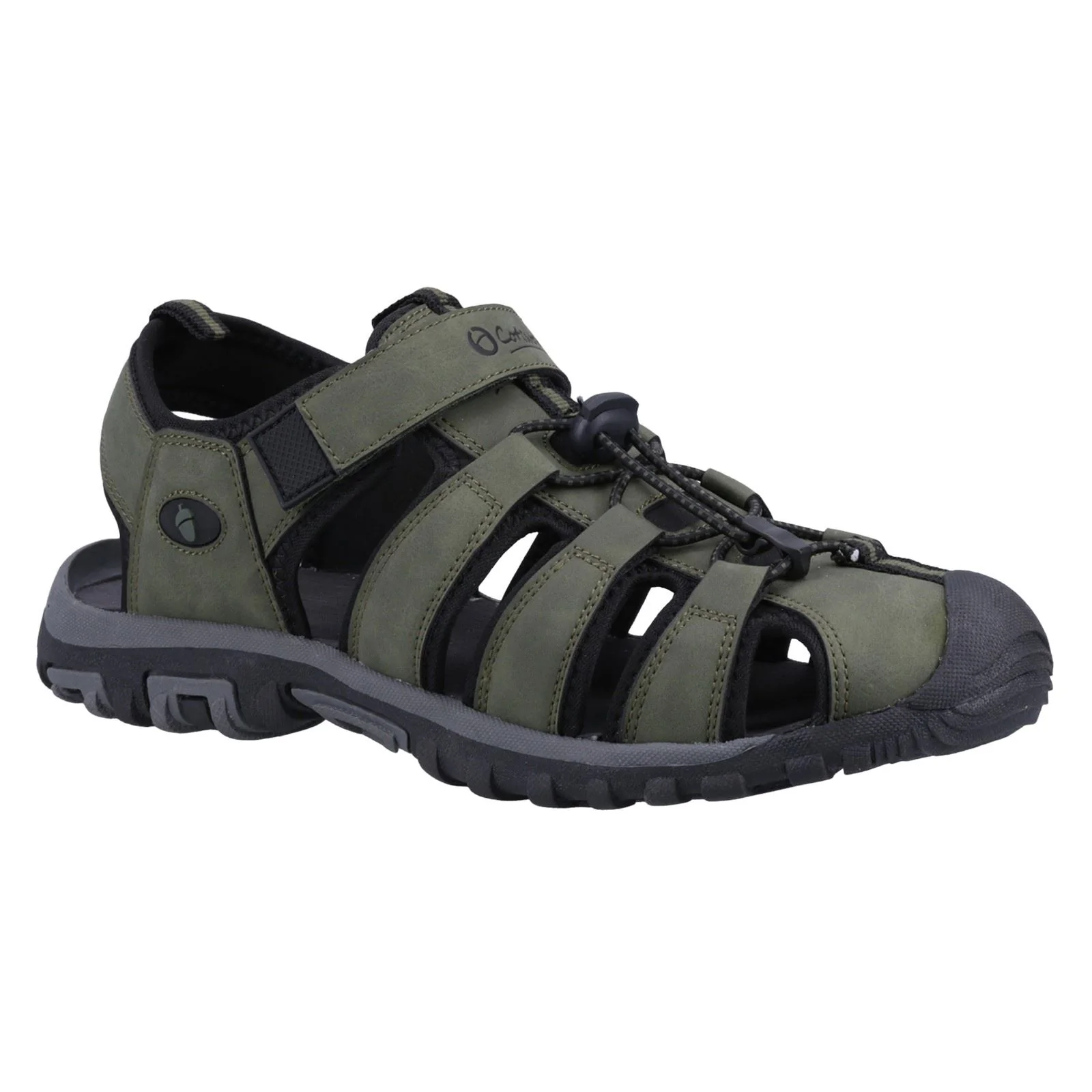 Cotswold Furze Polyurethane Men's Khaki Sandals - Image 7