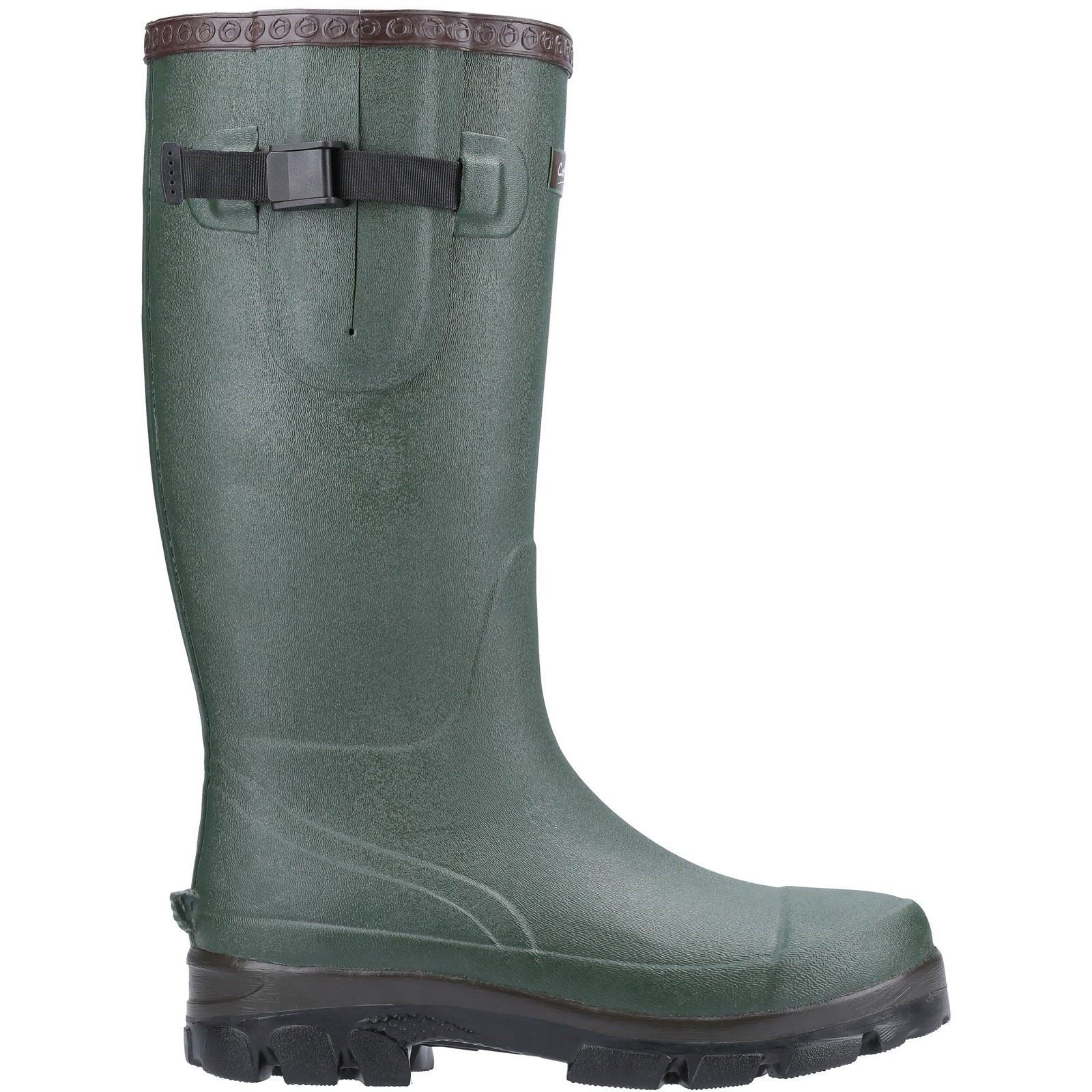 Cotswold Grange Buckle Fastening Wellington Boot in Green - Image 5