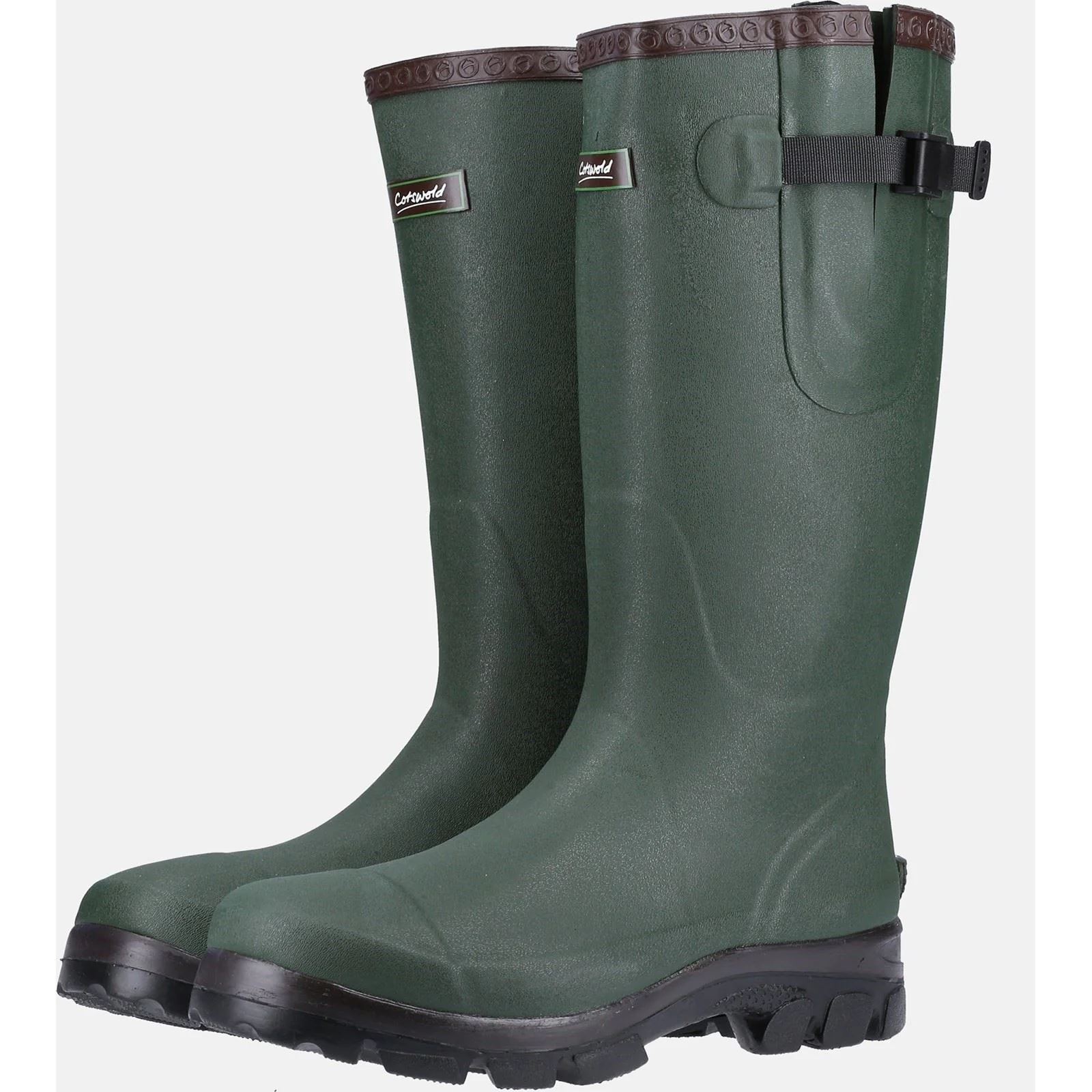 Cotswold Grange Buckle Fastening Wellington Boot in Green - Image 9