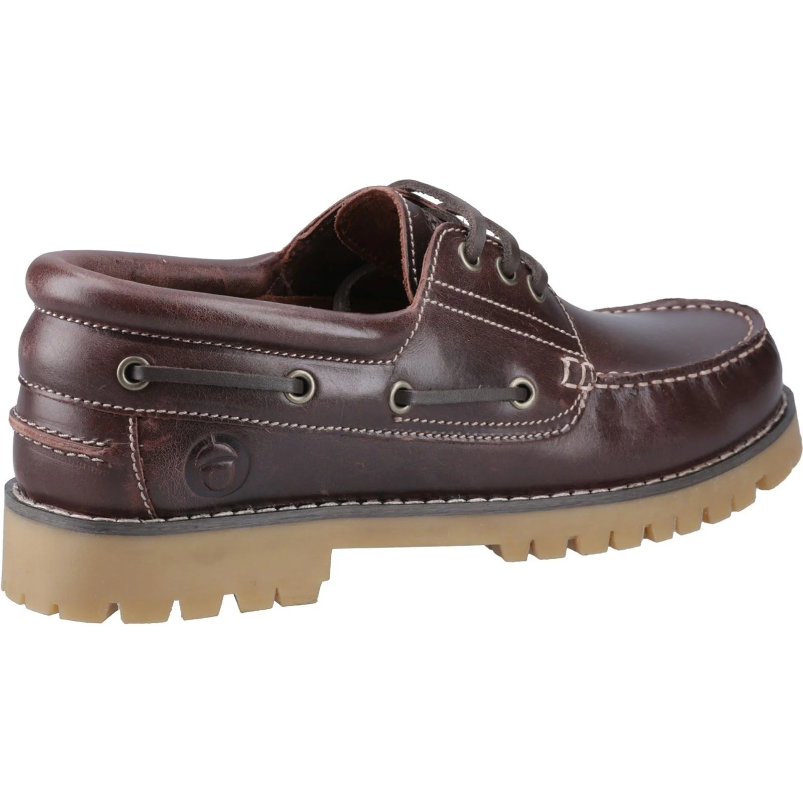 Cotswold Inglecote Leather Men's Brown Leather Boat Shoes - Image 2