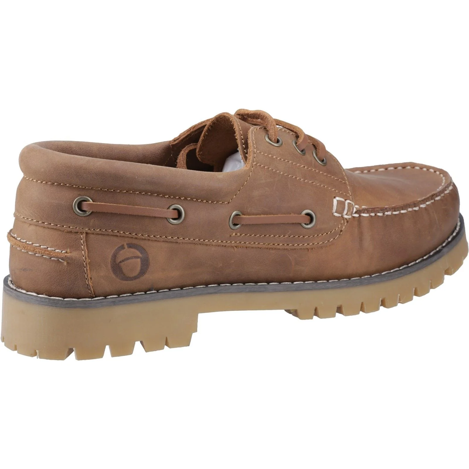 Cotswold Inglecote Leather Men's Camel Boat Shoes - Image 2