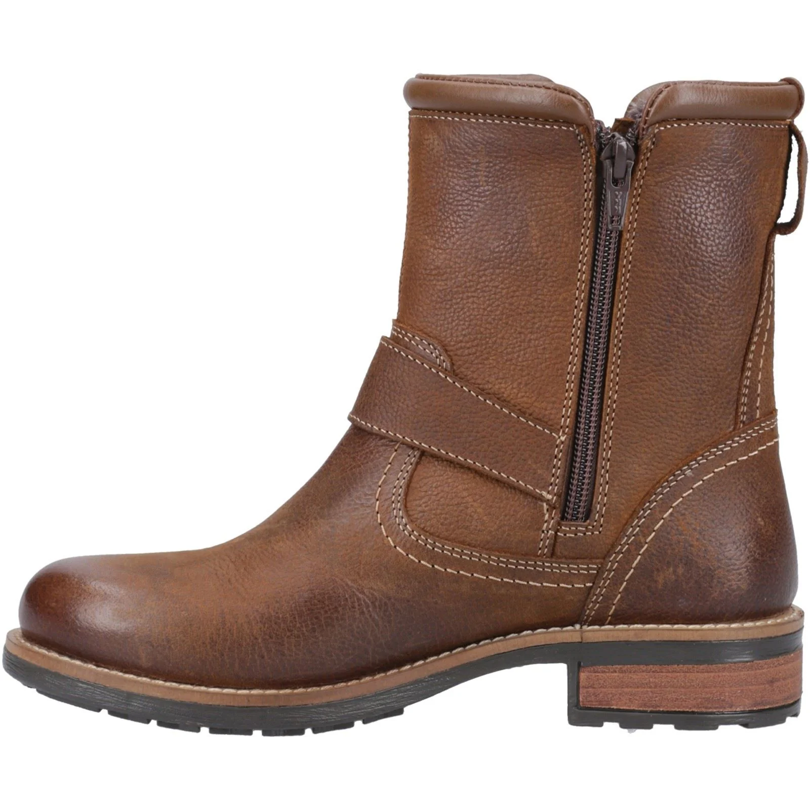 Cotswold Kinsham Leather Women's Tan Winter Mid Calf Boots - Image 4