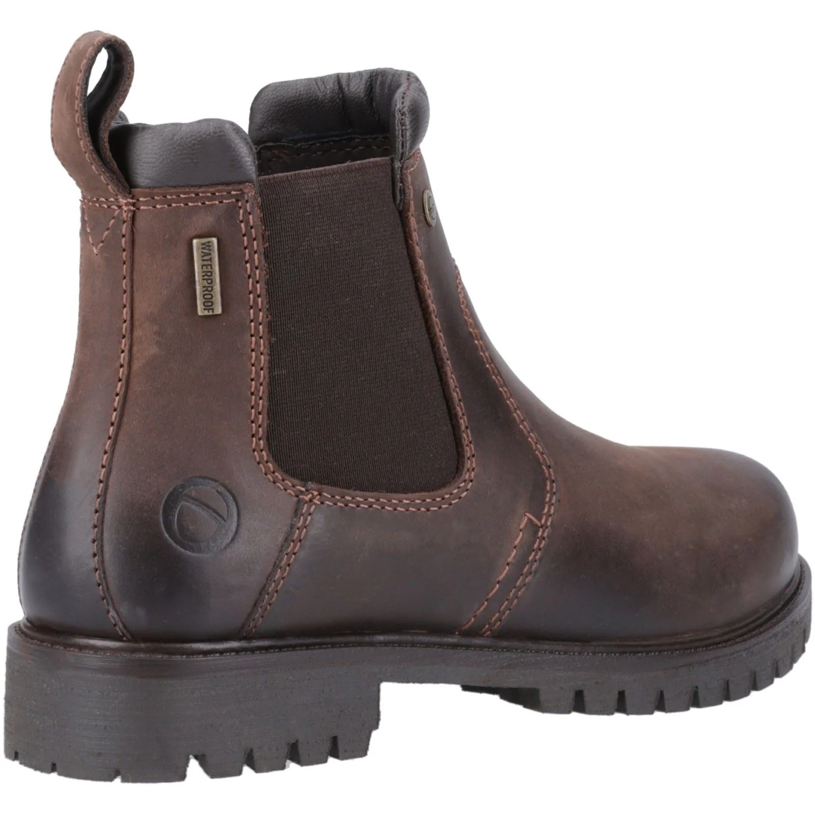Cotswold Pamington Leather Women's Brown Flat Chelsea Boots - Image 2