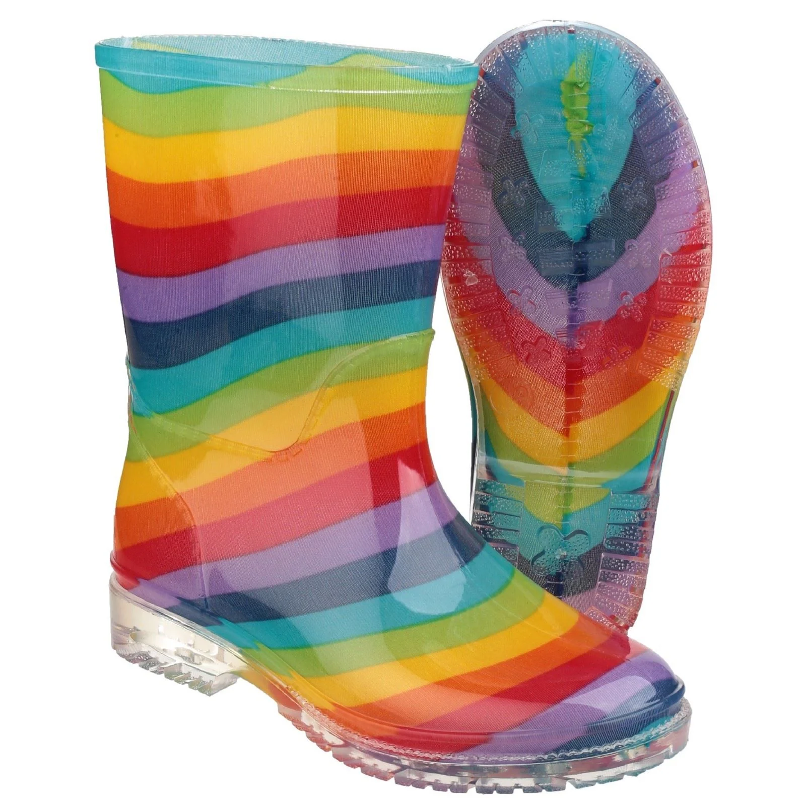 Cotswold PVC PVC Junior Rainbow Wellington Boots - Image 3