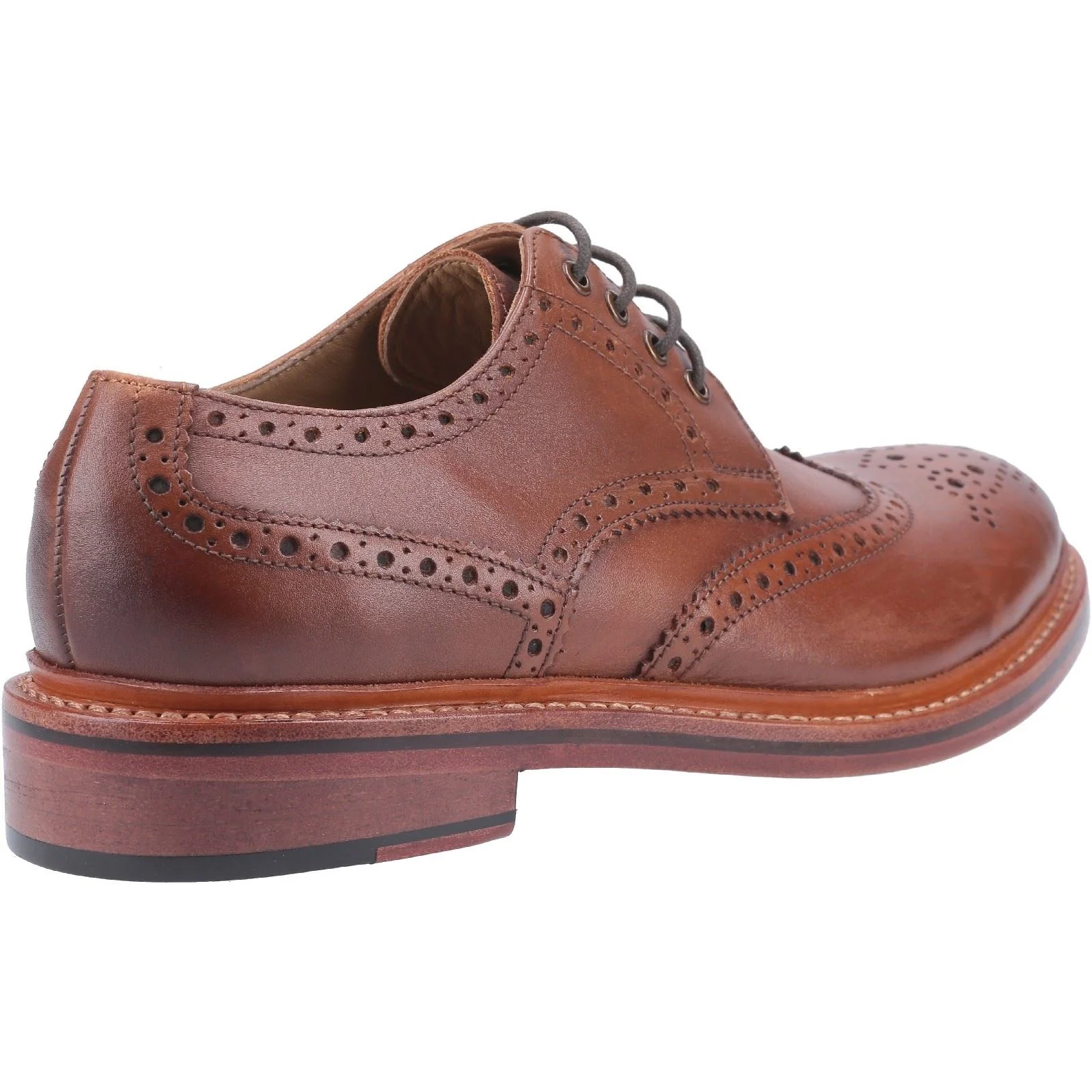 Cotswold Men's Quenington Leather Goodyear Welt Shoe in Brown - Image 2